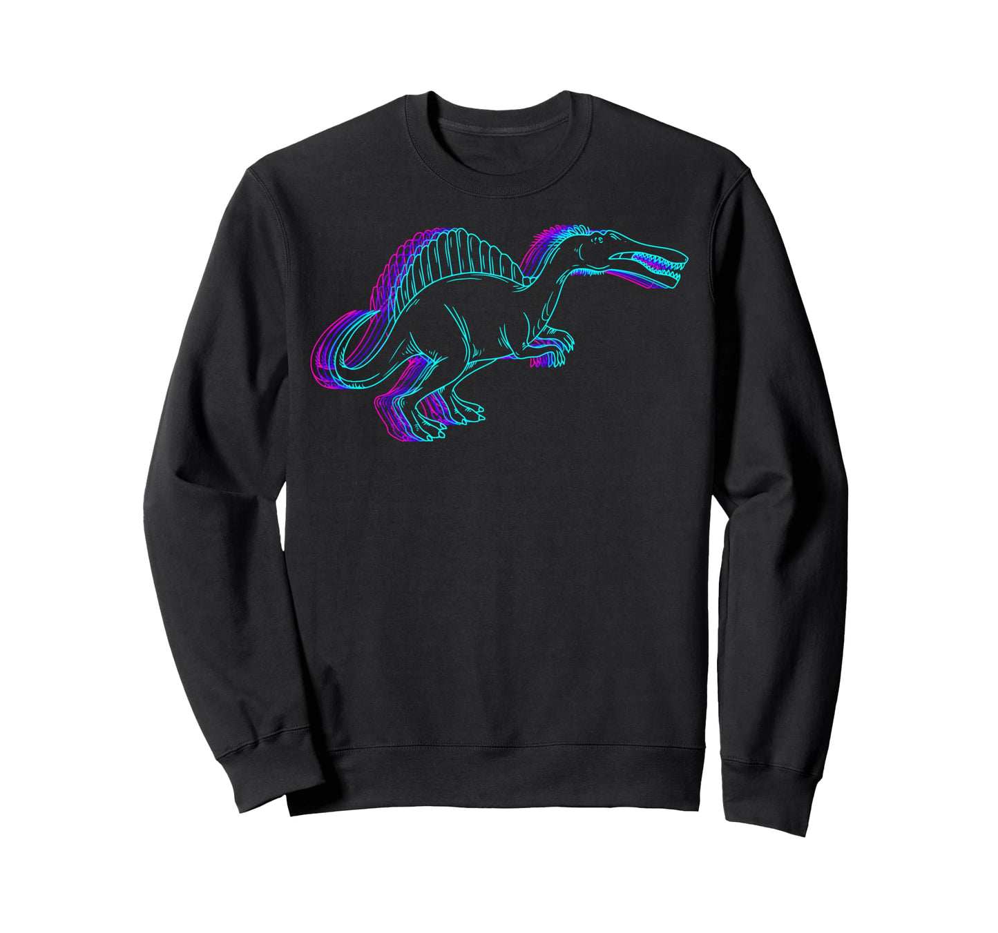 Spinosaurus Dinosaur Vaporwave Sweatshirt - Minimalist Print for Adults - T-Shirt, Sweatshirt, Hoodie