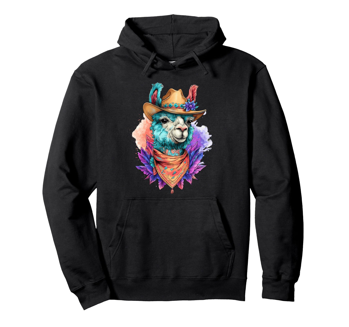Country Cowboy Llama Alpaca Rodeo Hoodie - Casual Everyday Wear Men Women - T-Shirt, Sweatshirt, Hoodie
