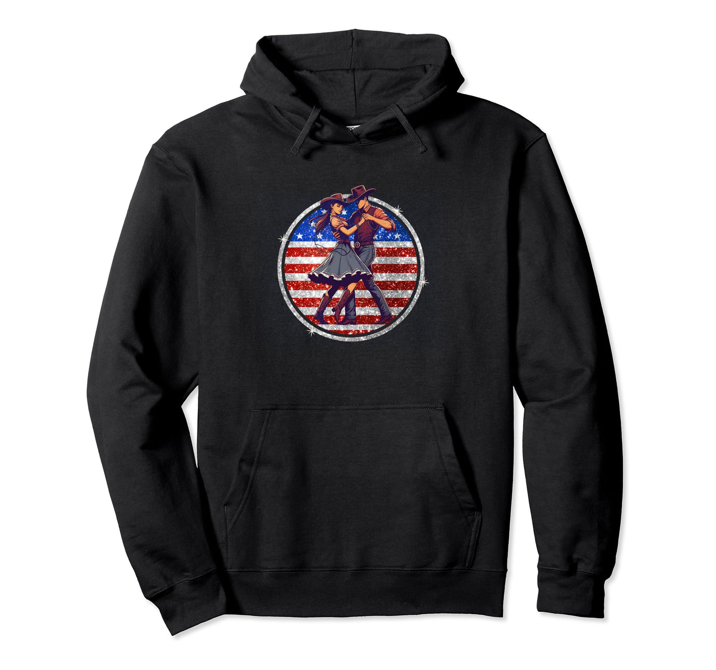 Cowboy Two Step Country Western Dance Cowgirl Hoodie - Graphic Print Unisex - T-Shirt, Sweatshirt, Hoodie