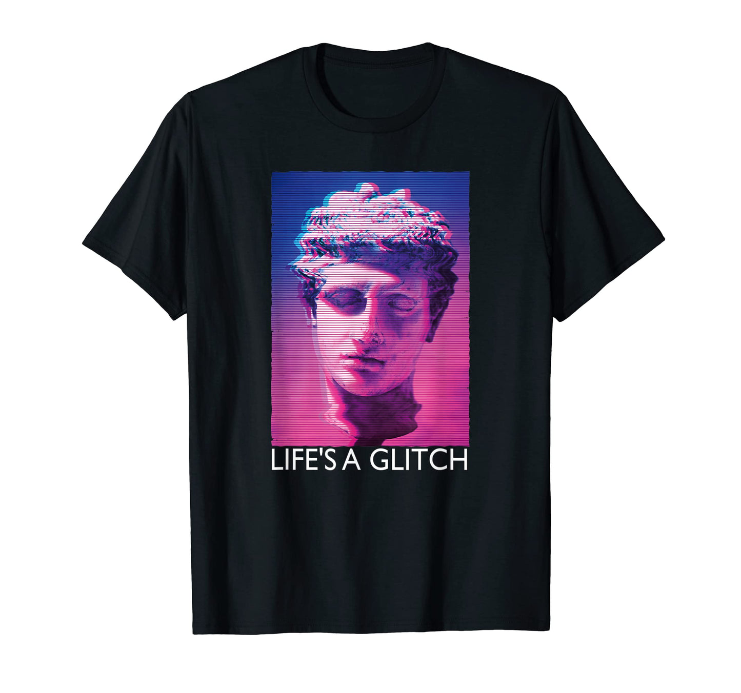 Lifes Glitch Vaporwave Aesthetic Japanese T-Shirt - Graphic Print Unisex - T-Shirt, Sweatshirt, Hoodie