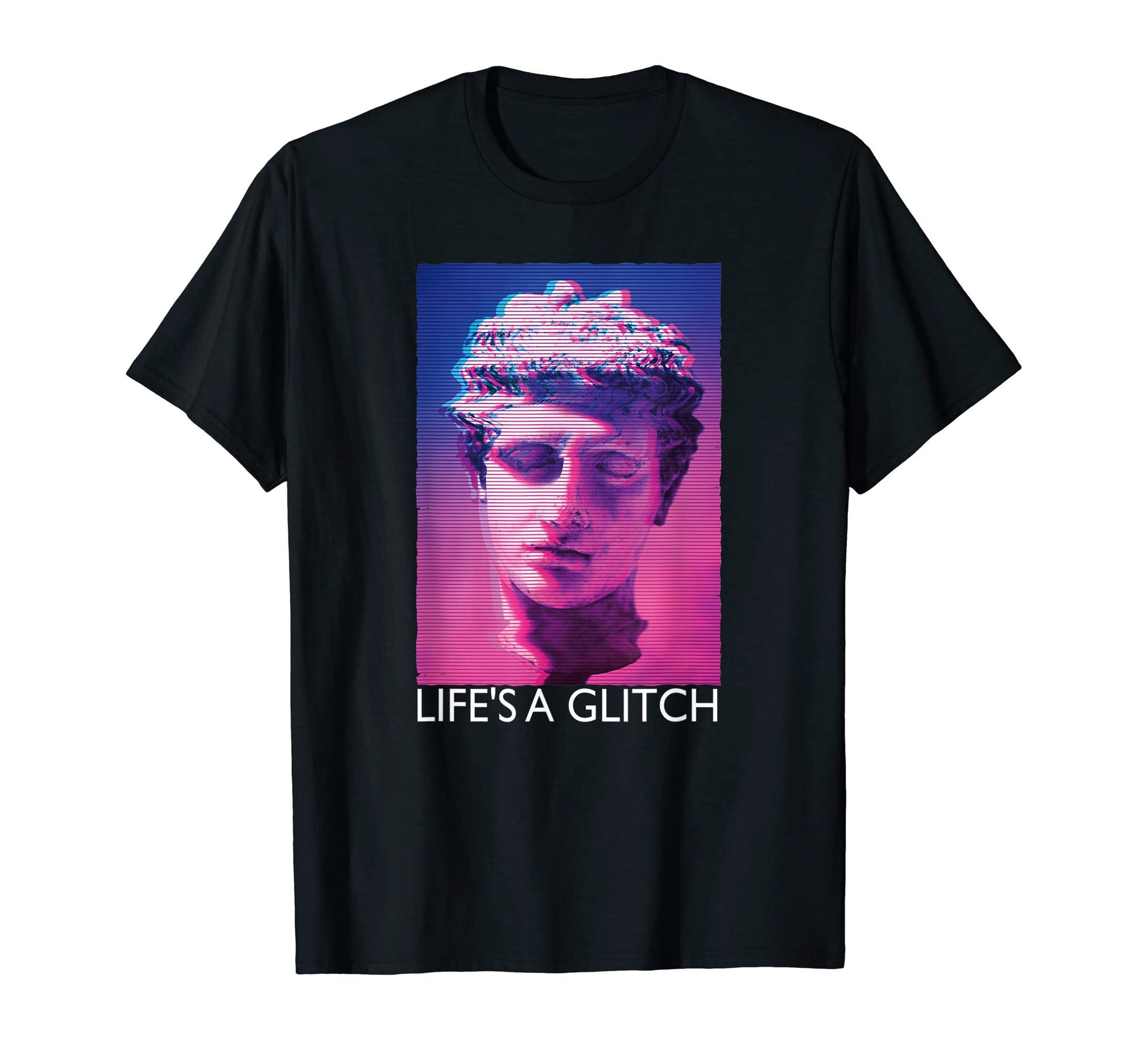 Lifes Glitch Vaporwave Aesthetic Japanese T-Shirt - Graphic Print Unisex - T-Shirt, Sweatshirt, Hoodie