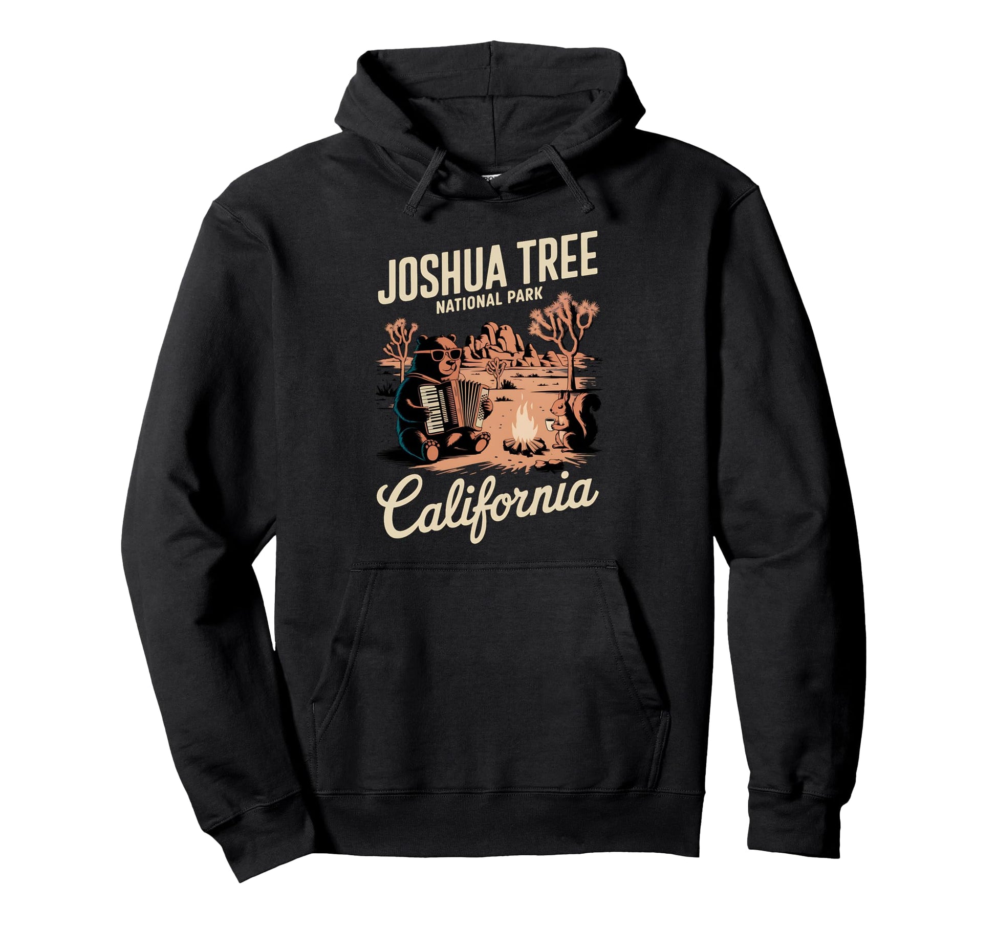 Joshua Tree National Park California Bear Hoodie - Novelty Apparel Unisex - T-Shirt, Sweatshirt, Hoodie