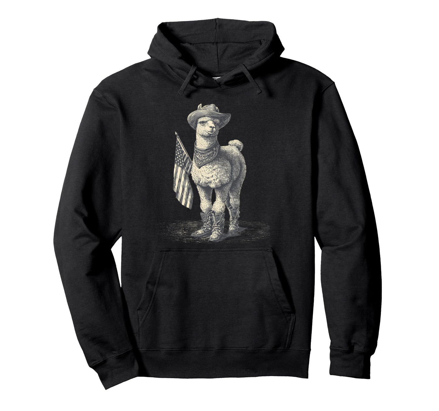 Country Cowboy Alpaca Rodeo Cowgirl Hoodie - Fun Novelty Design Men Women - T-Shirt, Sweatshirt, Hoodie