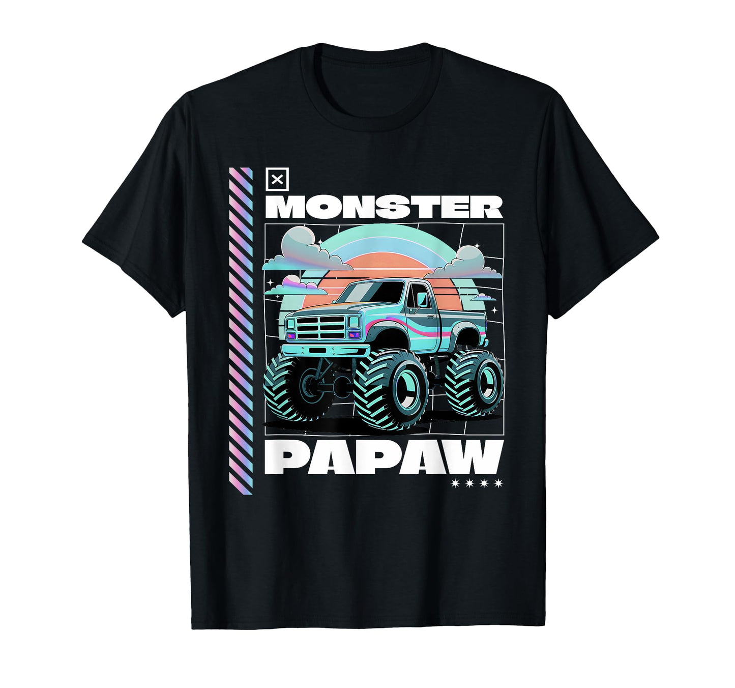 Monster Truck Papaw Aesthetic Monster T-Shirt - Fun Novelty Design Unisex - T-Shirt, Sweatshirt, Hoodie