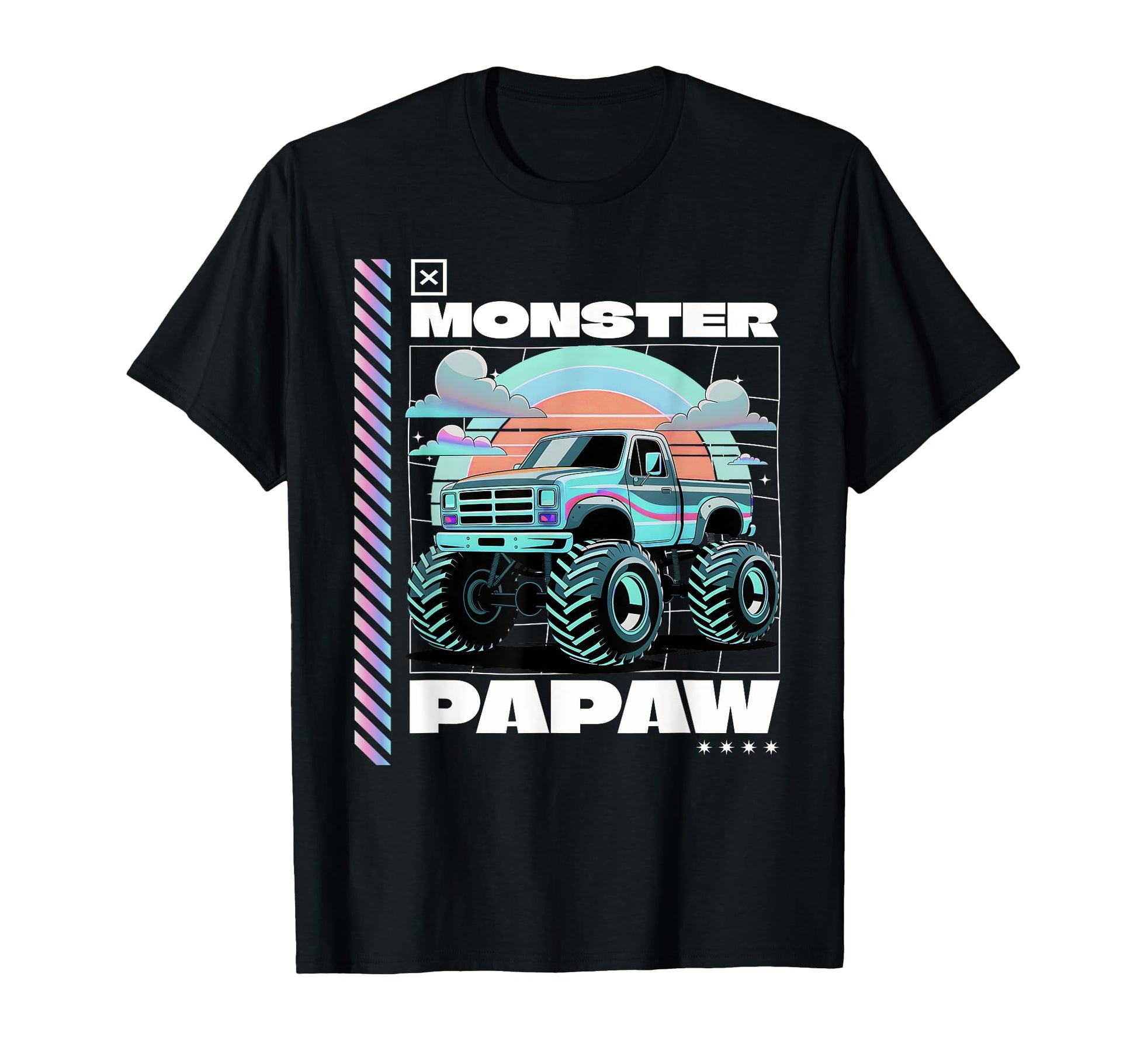 Monster Truck Papaw Aesthetic Monster T-Shirt - Fun Novelty Design Unisex - T-Shirt, Sweatshirt, Hoodie