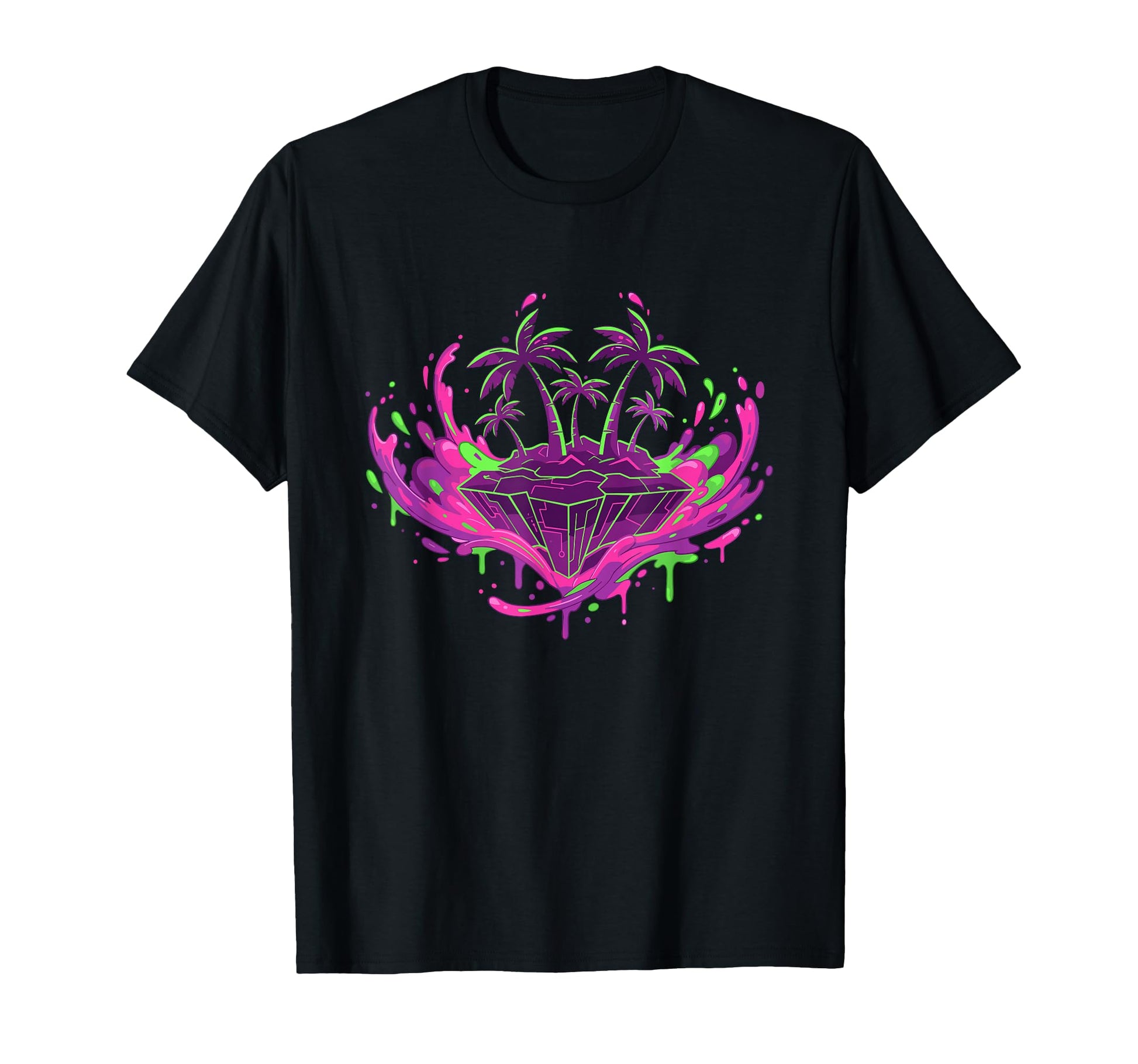 Tropical Vaporwave Island Paradise Sweatshirt - Trendy Graphic Unisex - T-Shirt, Sweatshirt, Hoodie