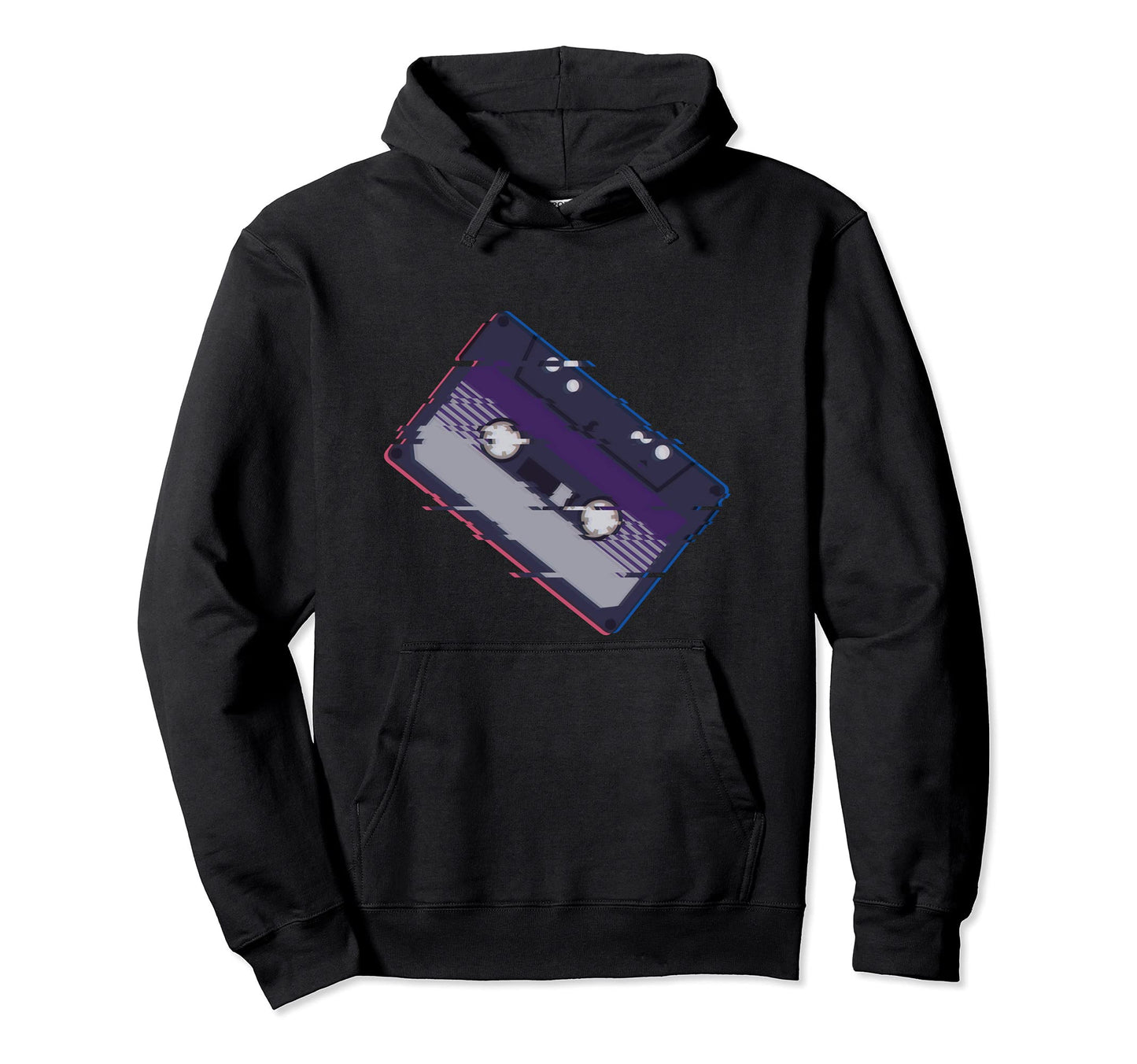 80S Cassette Glitch Art Vaporwave Hoodie - Custom Art Print Unisex - T-Shirt, Sweatshirt, Hoodie