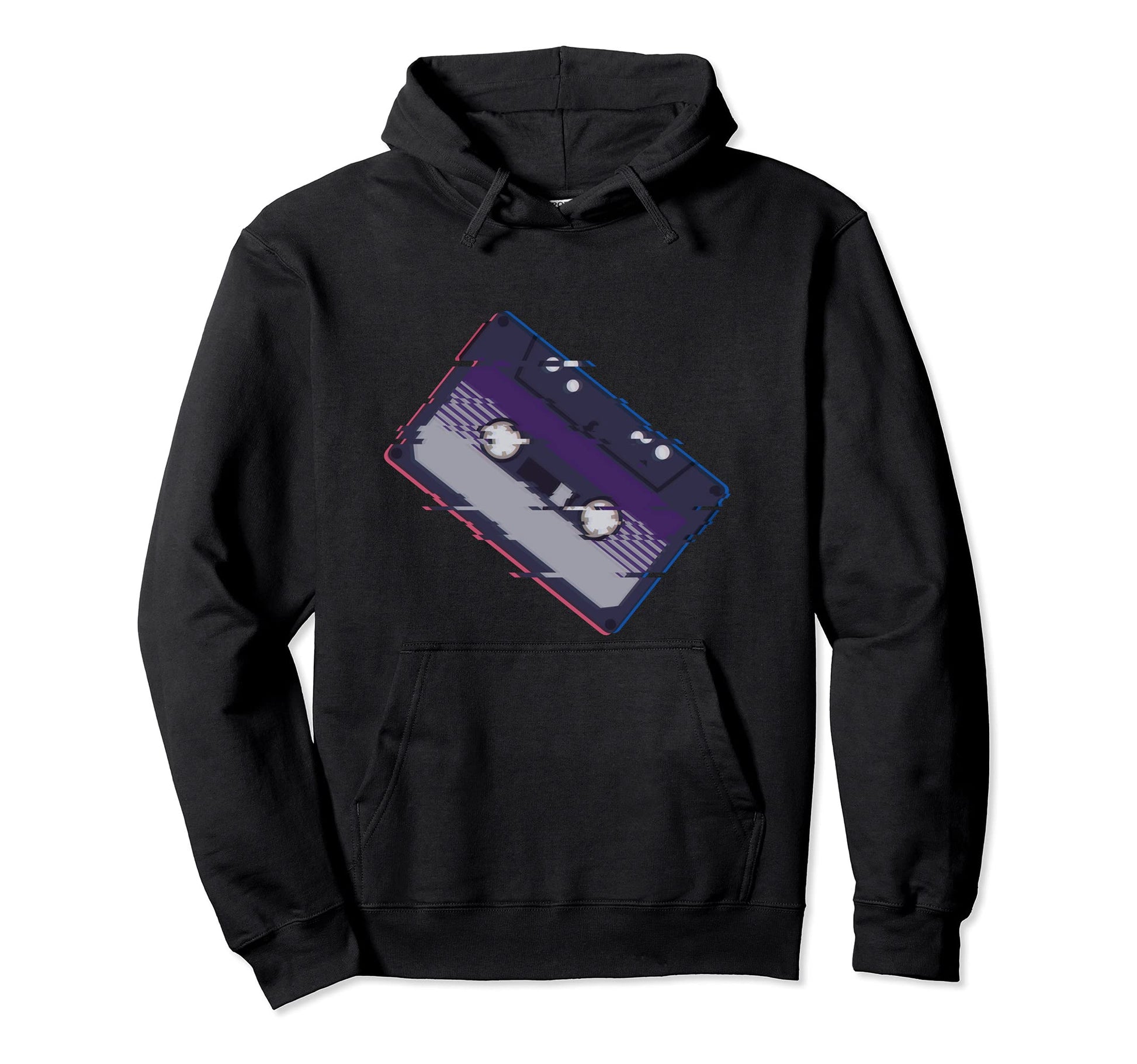80S Cassette Glitch Art Vaporwave Hoodie - Custom Art Print Unisex - T-Shirt, Sweatshirt, Hoodie