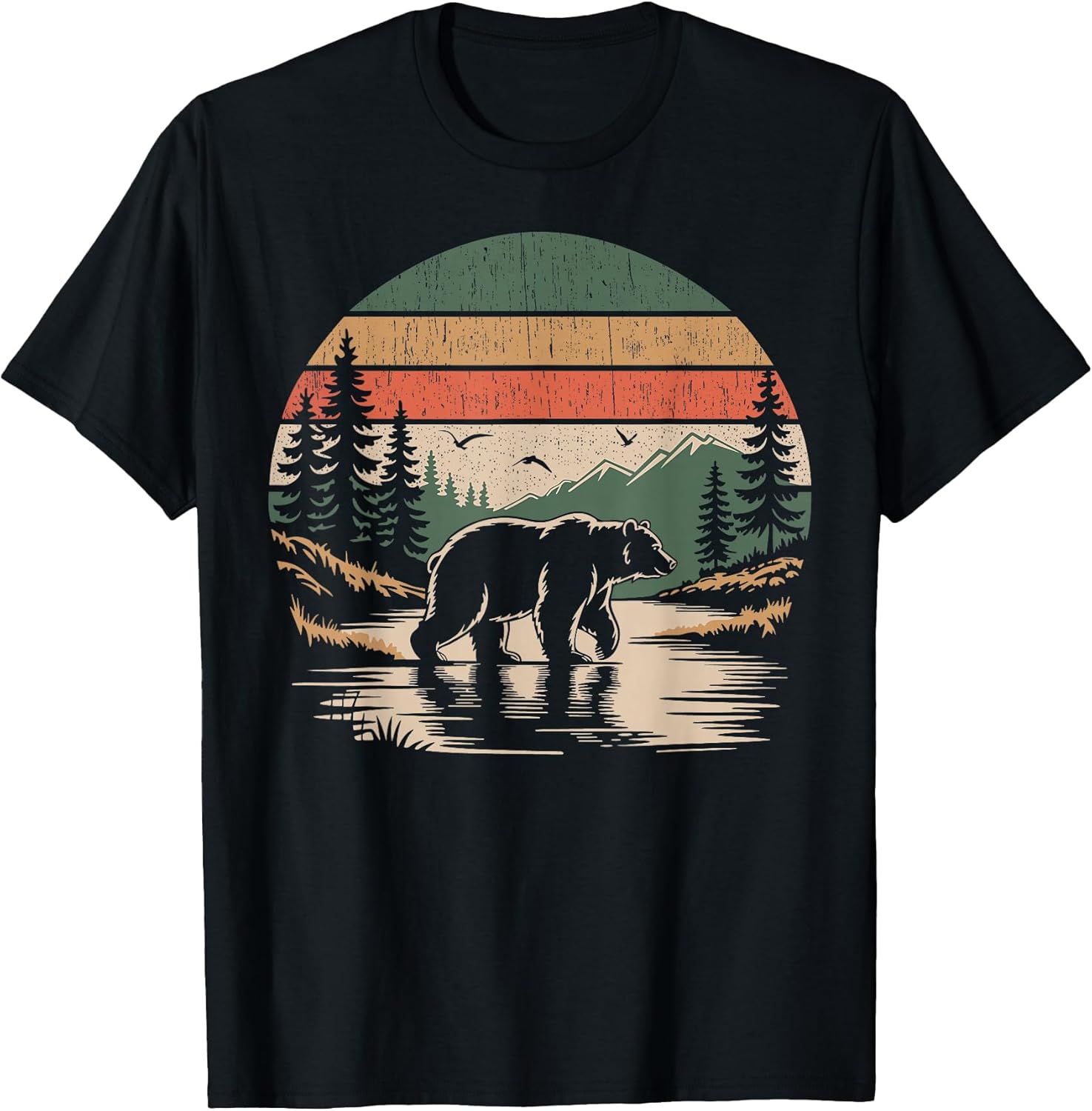 Wilderness Camping Hiking Retro Wildlife Nature - Adult & Kids T-Shirts, Sweatshirts & Hoodies apparel design preview 1