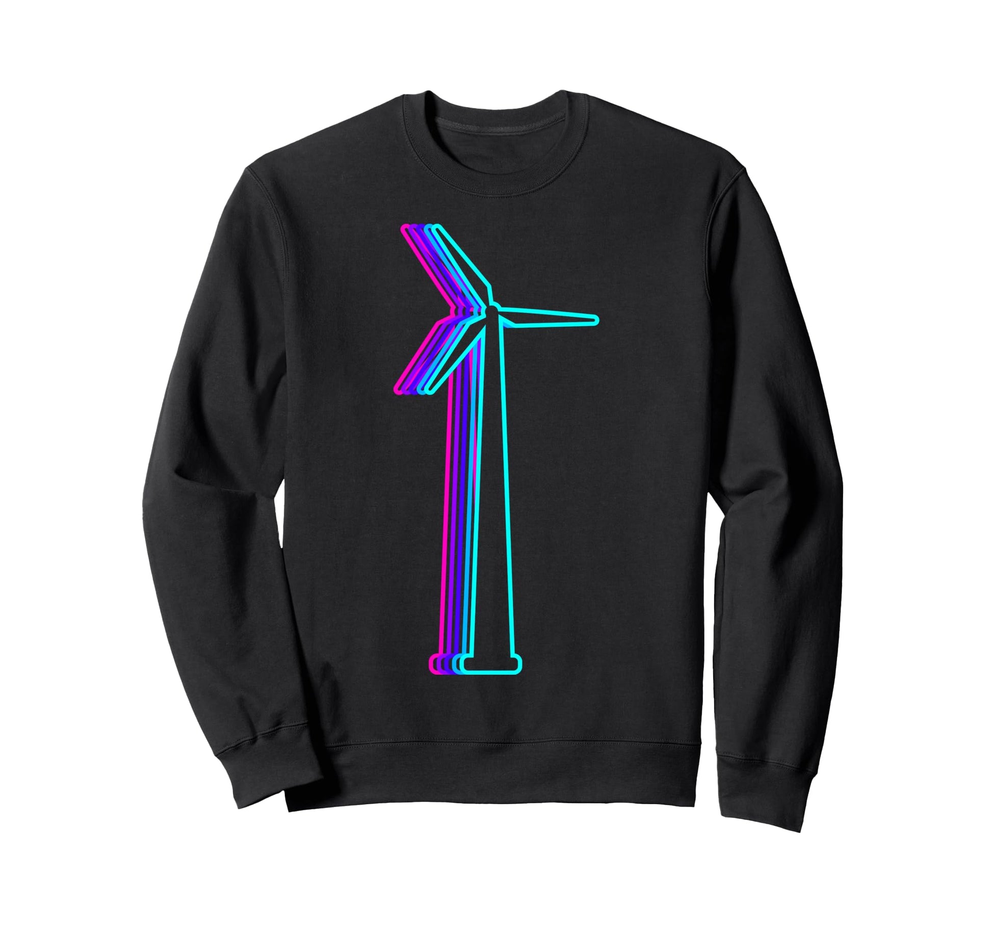 Wind Turbine Technician Vaporwave Sweatshirt - Custom Art Print Men Women - T-Shirt, Sweatshirt, Hoodie