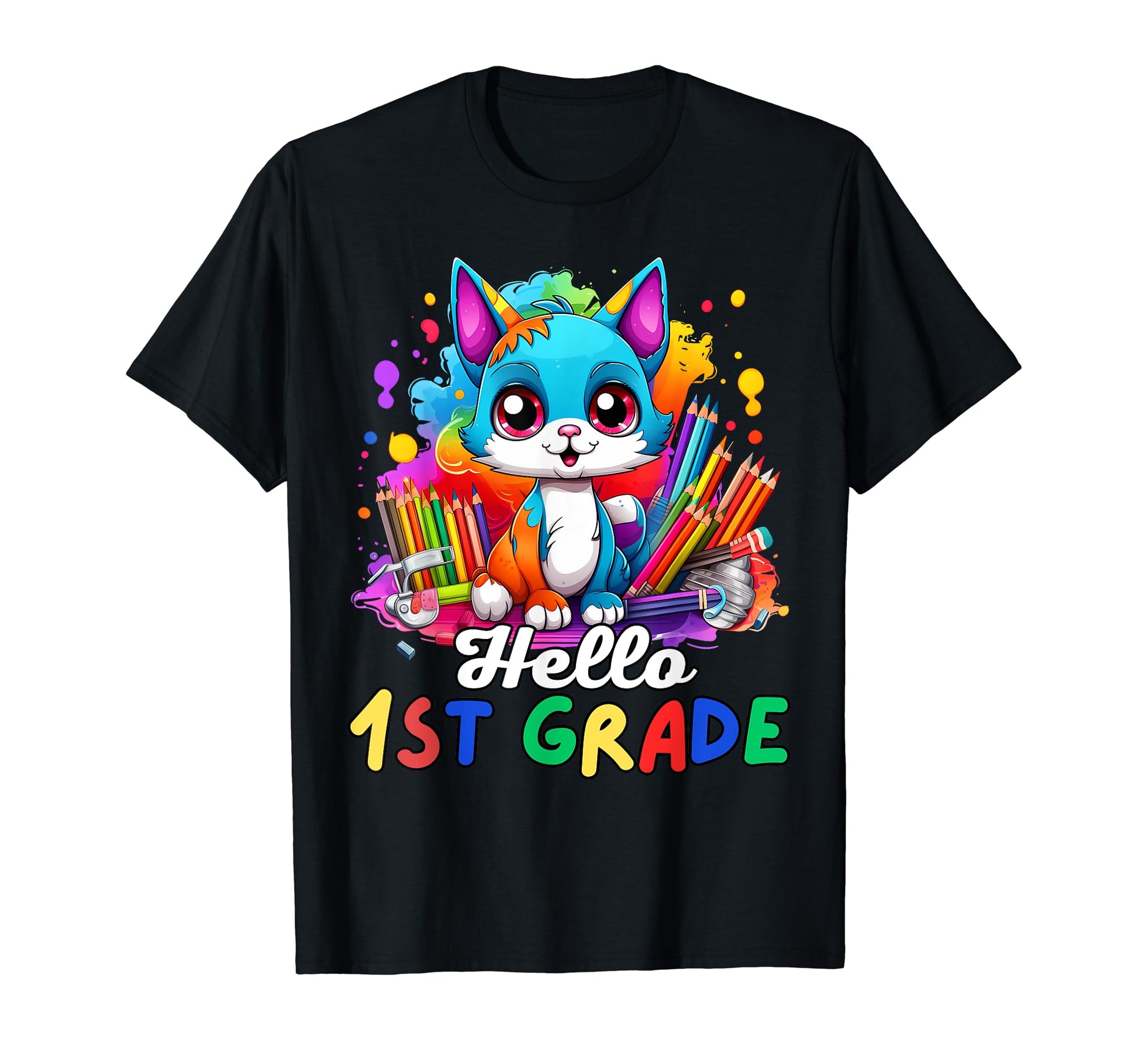 Hello 1St Grade Back To School T-Shirt - Casual Everyday Wear Men Women - T-Shirt, Sweatshirt, Hoodie