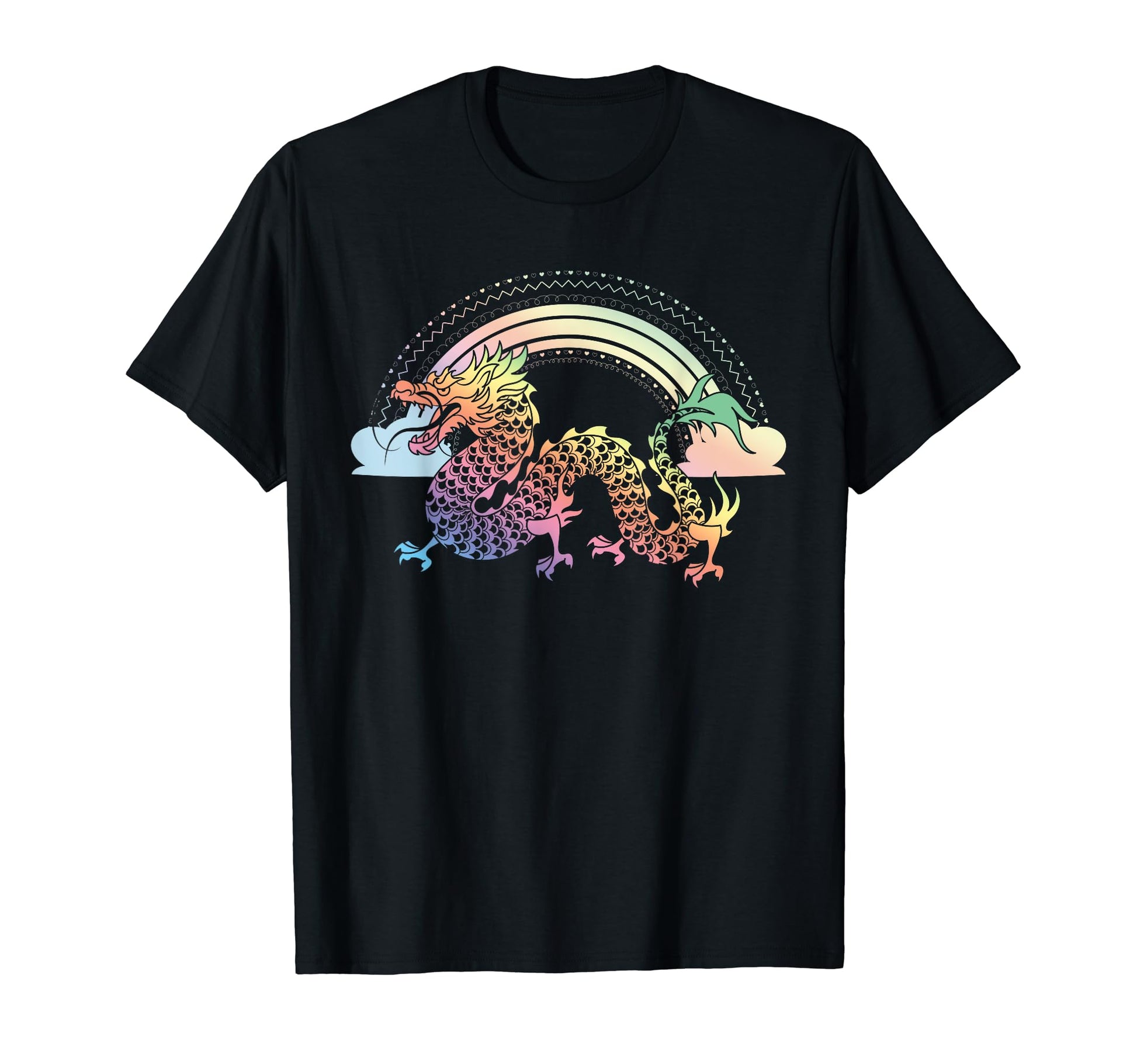 Manga Aesthetic Rainbow Chinese Dragon T-Shirt - Fun Novelty Design Unisex - T-Shirt, Sweatshirt, Hoodie
