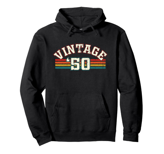 1950 Birth Year Birthday Rainbow Lines Hoodie - Custom Art Print Unisex - T-Shirt, Sweatshirt, Hoodie
