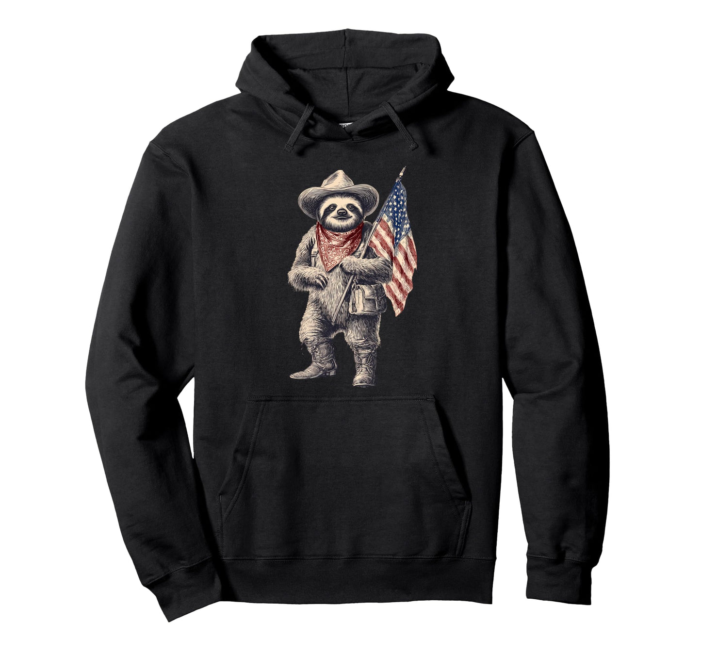 Country Cowboy Sloth Rodeo Cowgirl Hoodie - Fun Novelty Design Unisex - T-Shirt, Sweatshirt, Hoodie