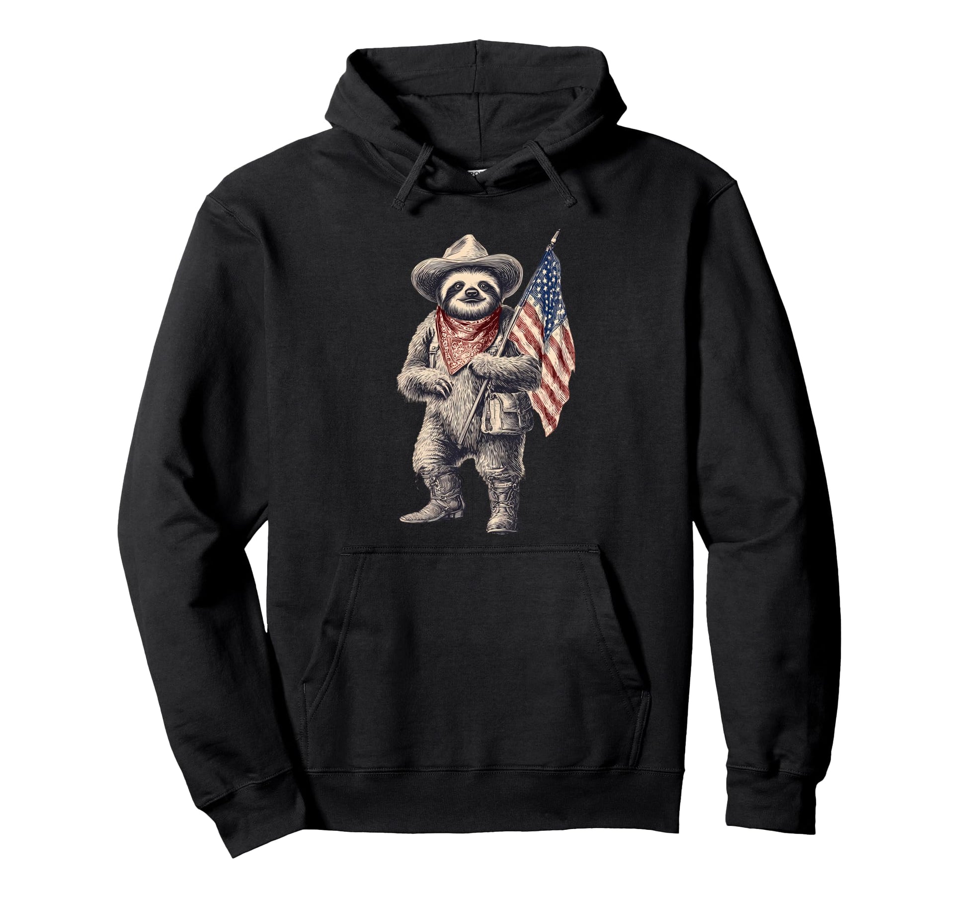 Country Cowboy Sloth Rodeo Cowgirl Hoodie - Fun Novelty Design Unisex - T-Shirt, Sweatshirt, Hoodie