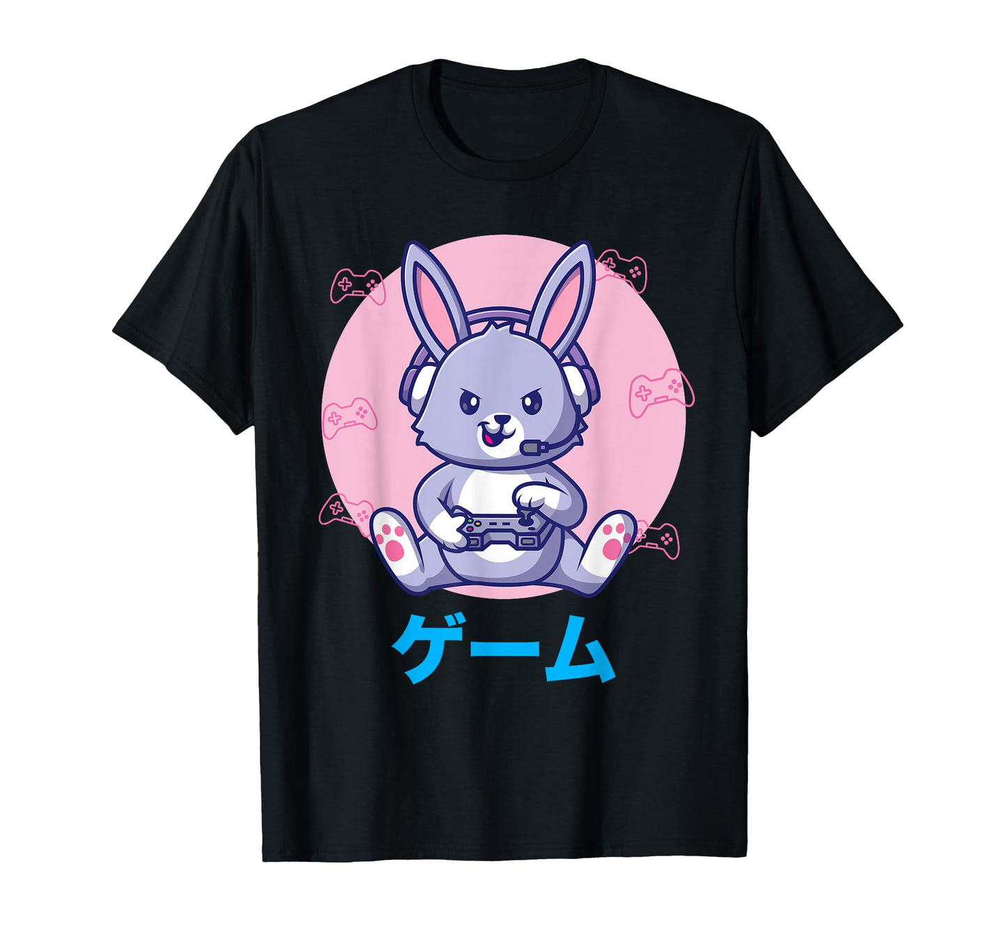 Rabbit Video Gaming Vaporwave T-Shirt - Custom Art Print Men Women - T-Shirt, Sweatshirt, Hoodie