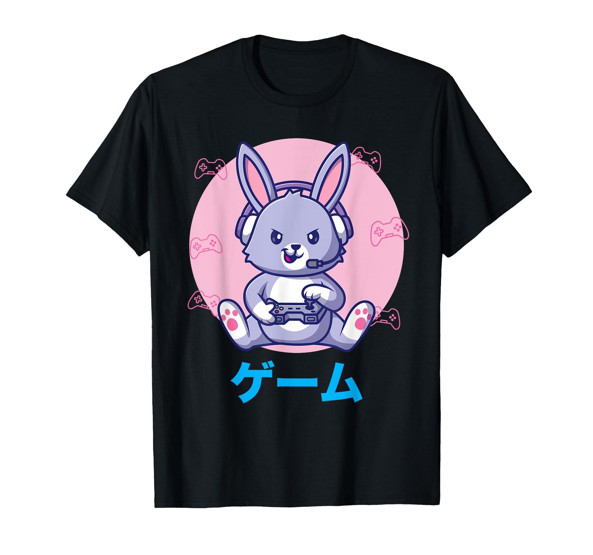 Rabbit Video Gaming Vaporwave T-Shirt - Custom Art Print Men Women - T-Shirt, Sweatshirt, Hoodie