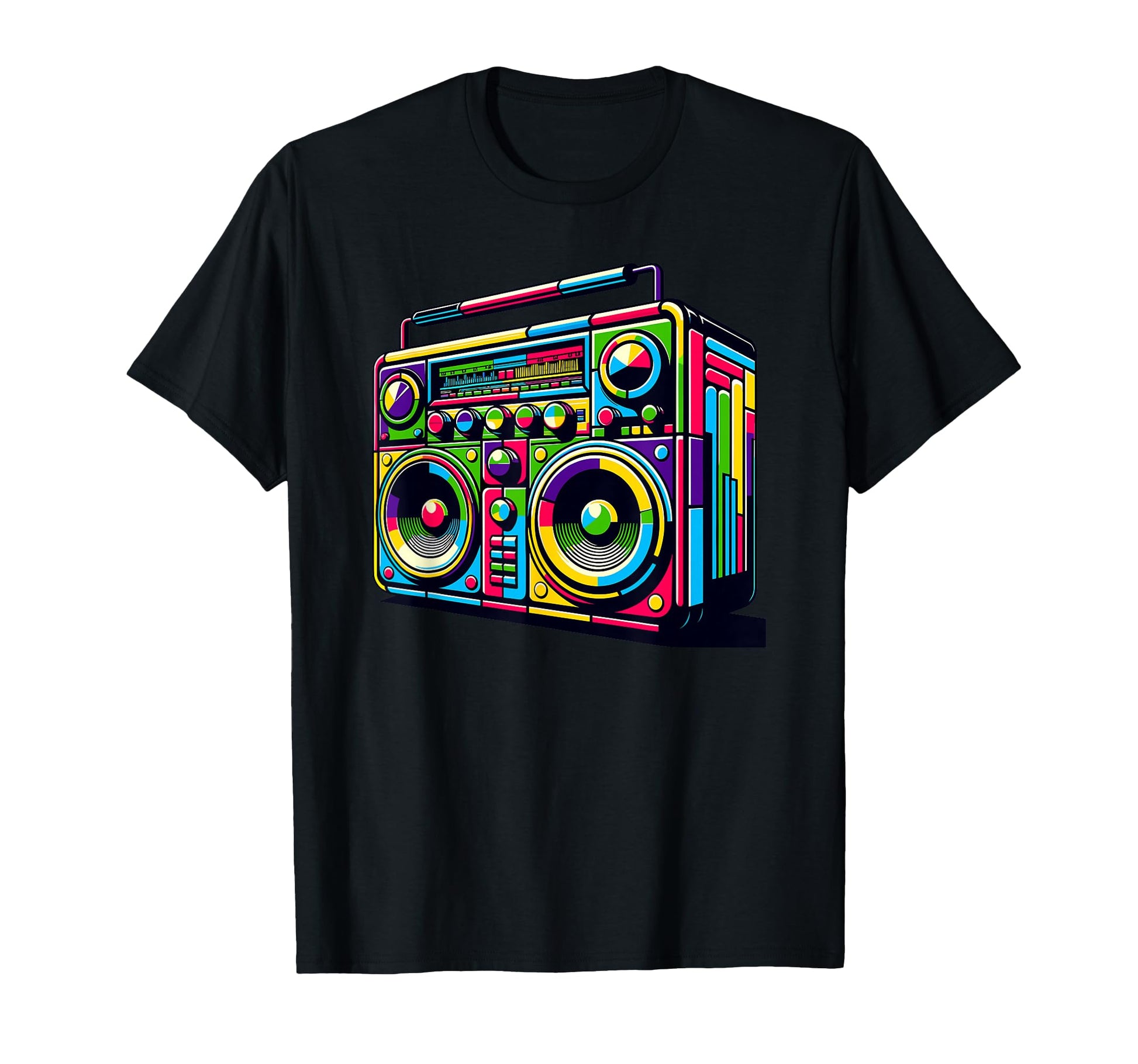 Boombox Old School 80S Music Hip Hop T-Shirt - Graphic Print for Adults - T-Shirt, Sweatshirt, Hoodie
