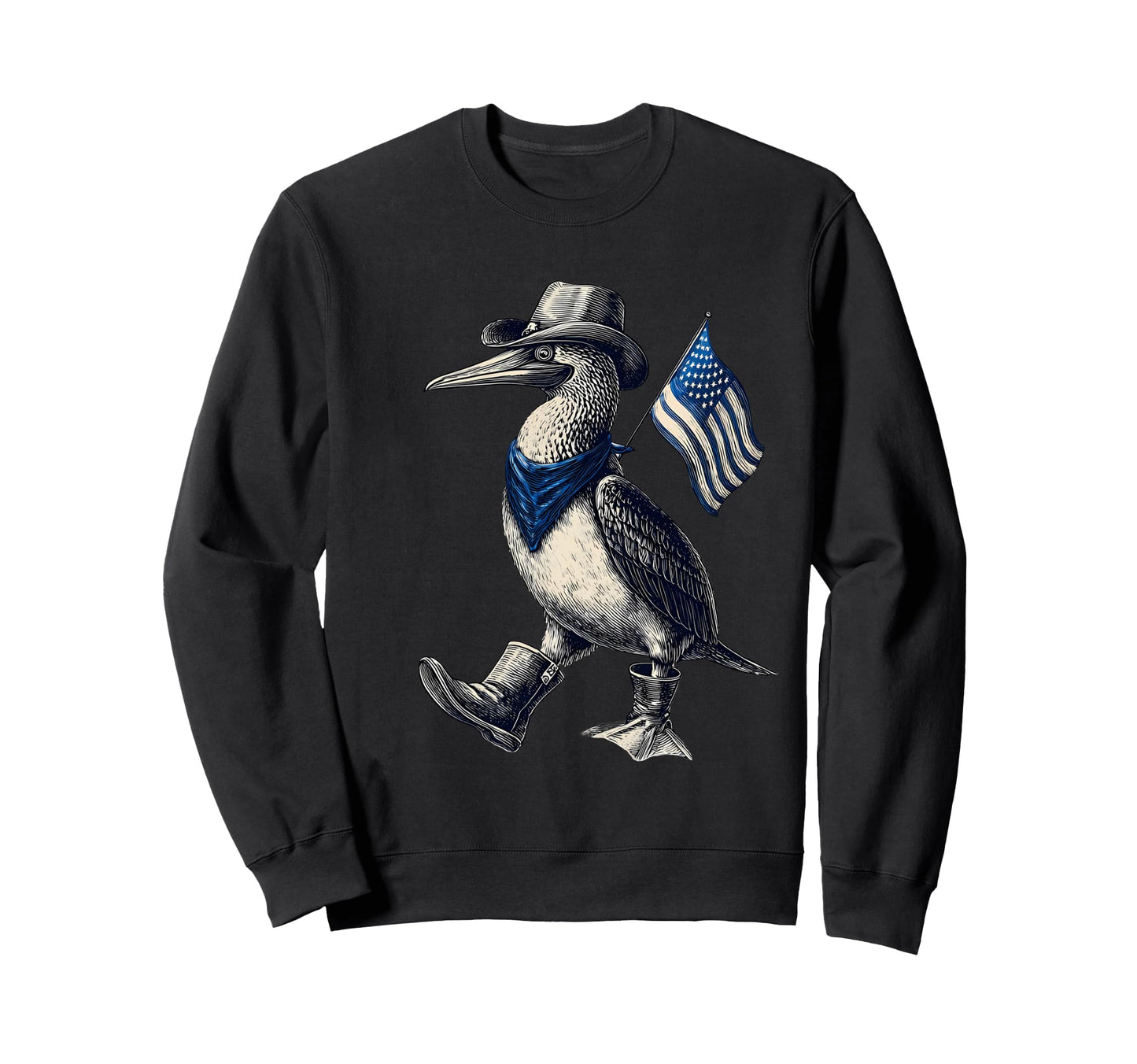 Blue Footed Booby Cowboy Cowgirl Sweatshirt - Aesthetic Graphic Unisex - T-Shirt, Sweatshirt, Hoodie