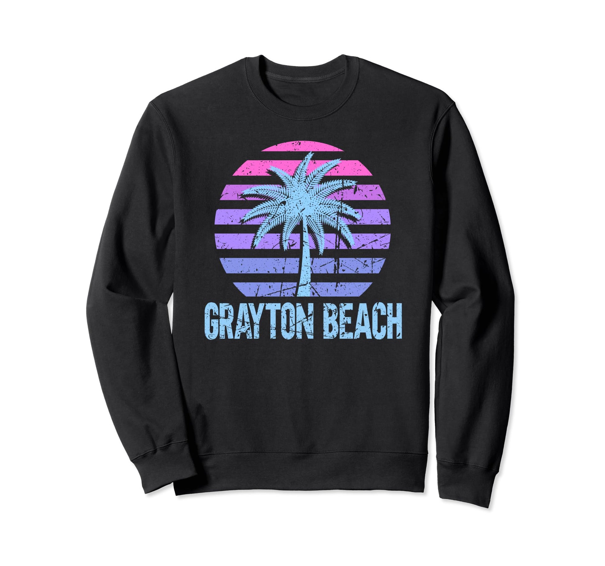 Grayton Beach Vacation Vaporwave Sweatshirt - Custom Art Print for Adults - T-Shirt, Sweatshirt, Hoodie