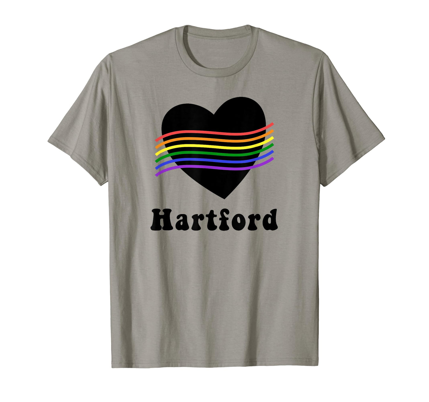 Hartford Connecticut Lgbtq Gay Pride T-Shirt - Novelty Apparel for Adults - T-Shirt, Sweatshirt, Hoodie