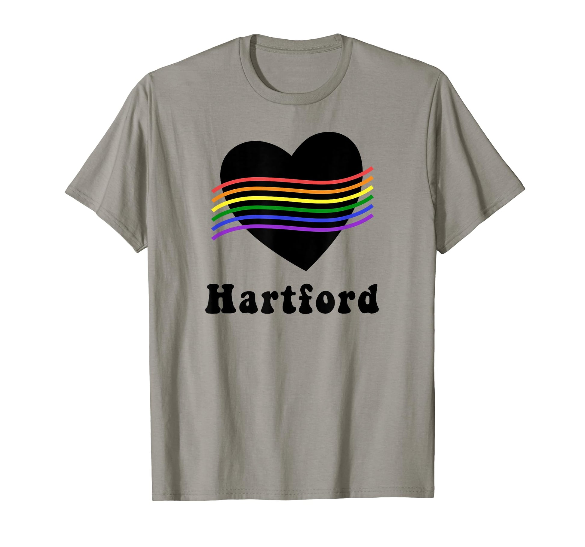 Hartford Connecticut Lgbtq Gay Pride T-Shirt - Novelty Apparel for Adults - T-Shirt, Sweatshirt, Hoodie
