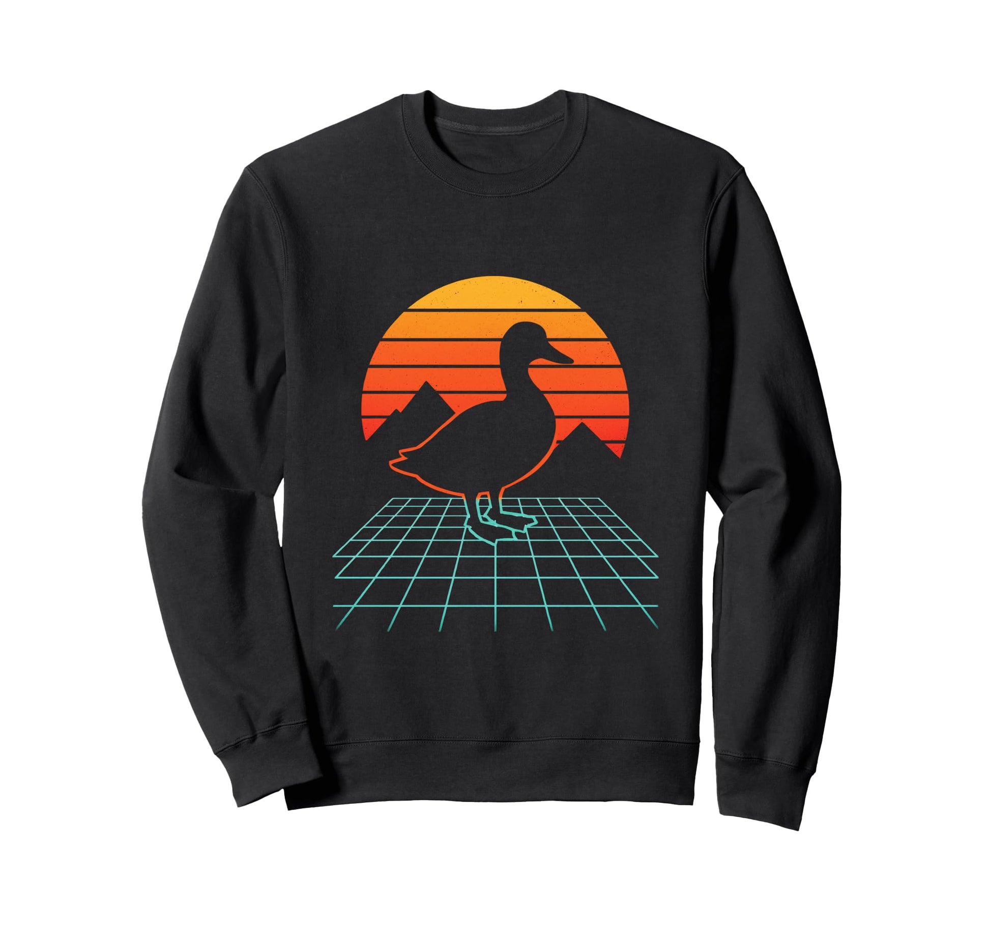 Sunset Silhouette Vaporwave 80S Sweatshirt - Streetwear Style Unisex - T-Shirt, Sweatshirt, Hoodie
