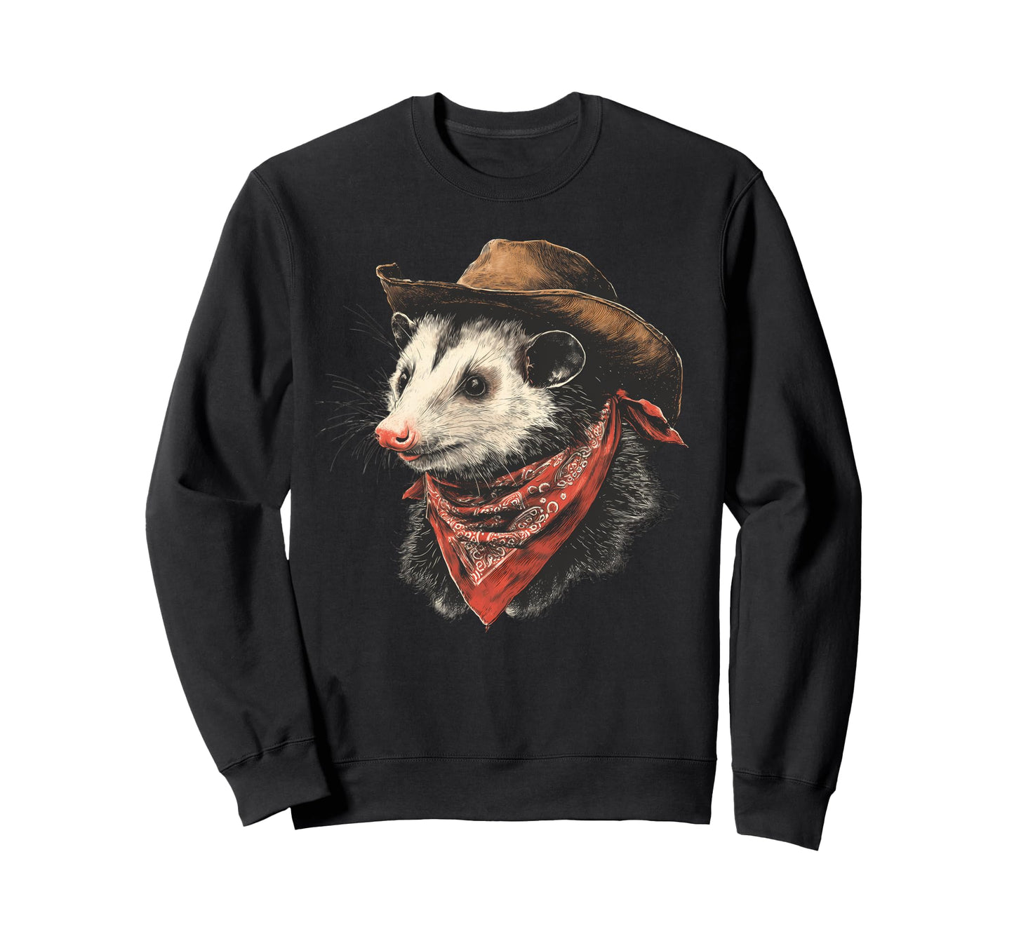 Country Cowboy Opossum Rodeo Cowgirl Sweatshirt - Graphic Print Men Women - T-Shirt, Sweatshirt, Hoodie