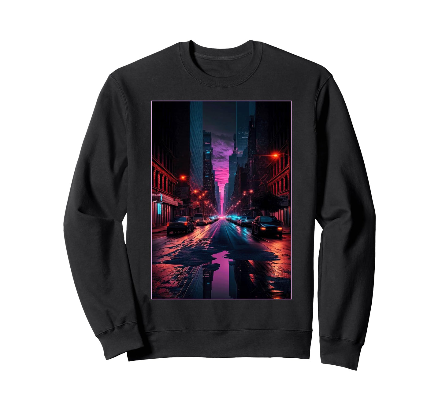 New York Vaporwave Aesthetic Sweatshirt - Fun Novelty Design for Adults - T-Shirt, Sweatshirt, Hoodie