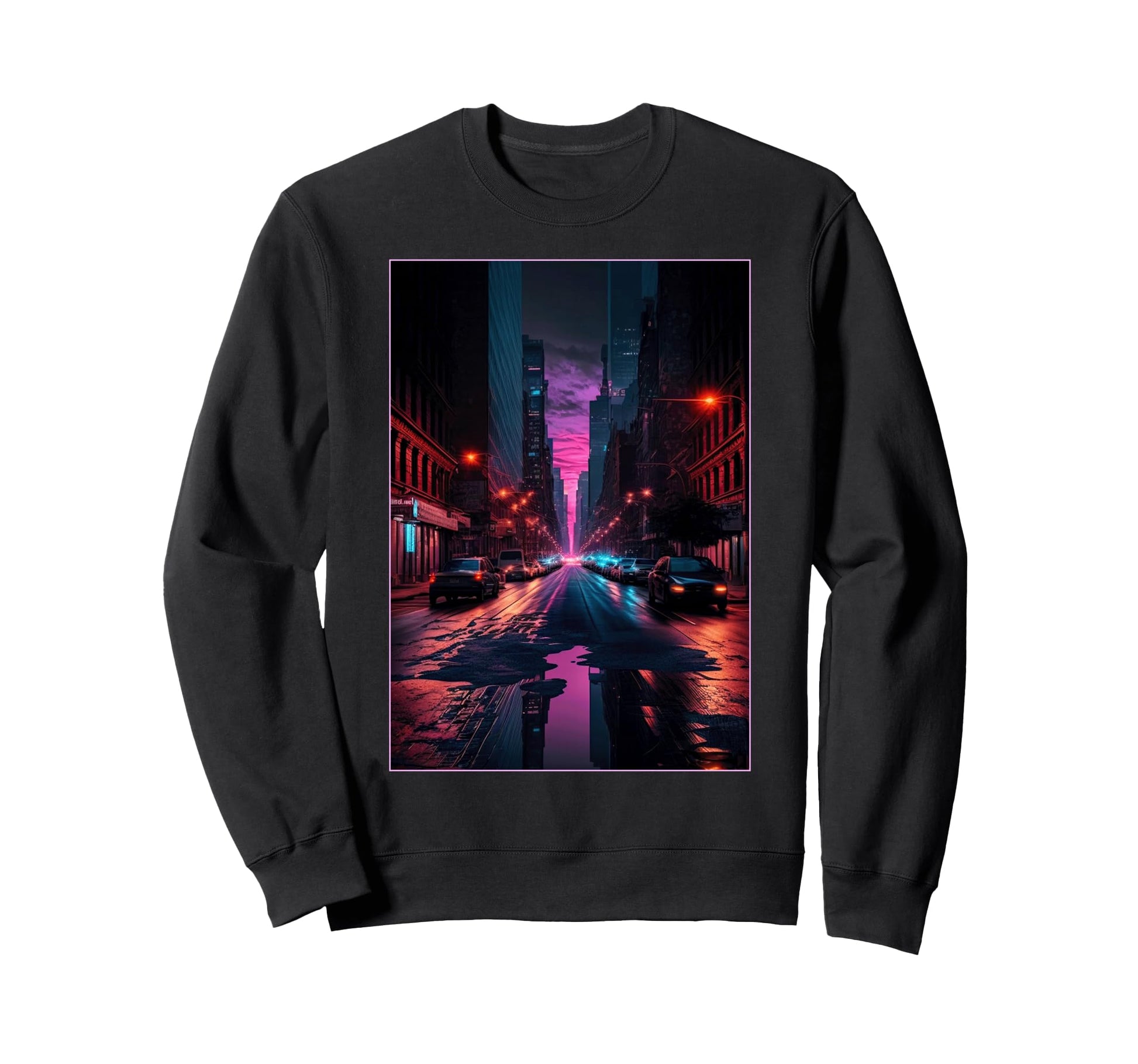 New York Vaporwave Aesthetic Sweatshirt - Fun Novelty Design for Adults - T-Shirt, Sweatshirt, Hoodie