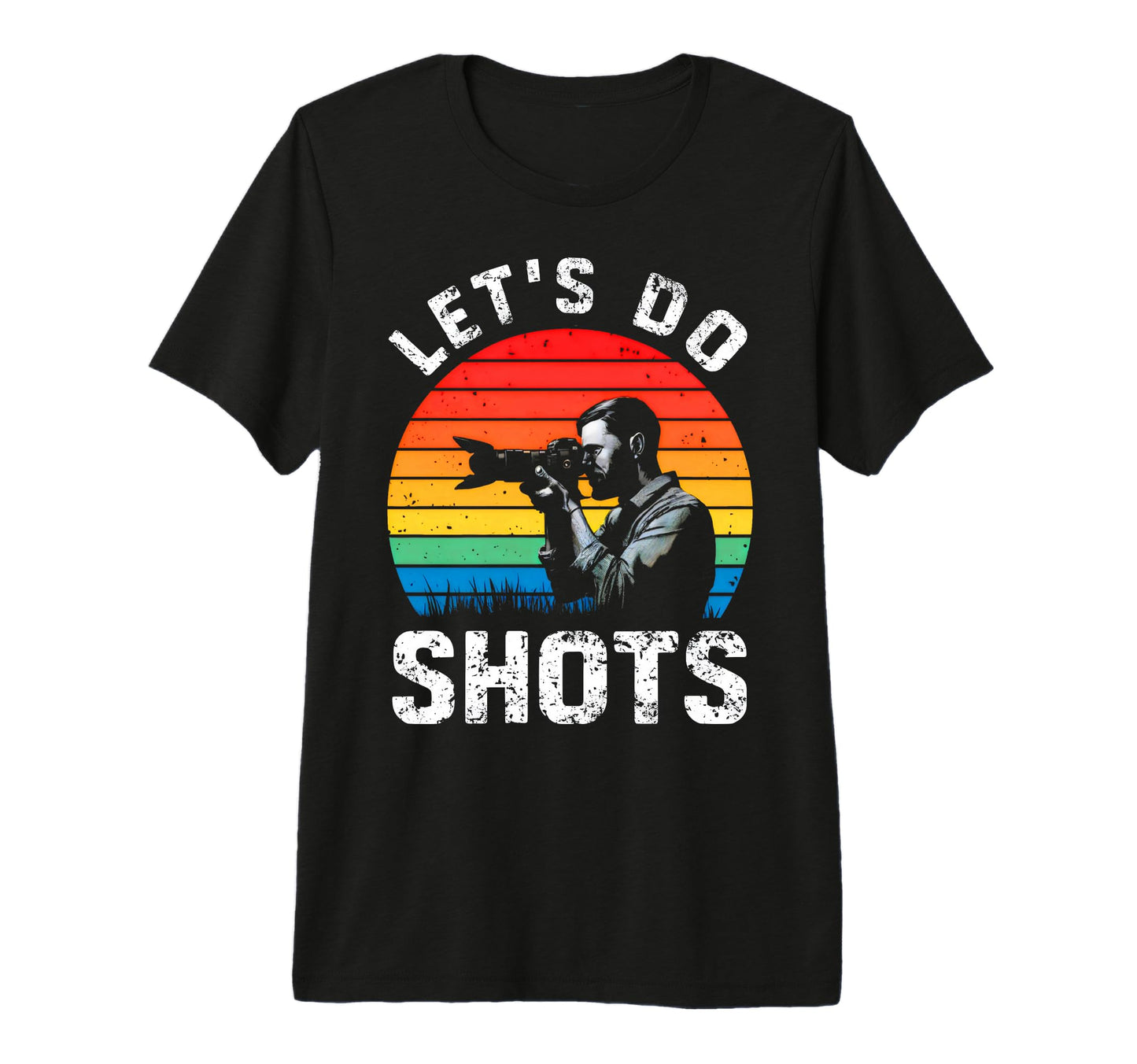 Photograph Lets Do Shots Photography T-Shirt - Minimalist Print for Adults - T-Shirt, Sweatshirt, Hoodie