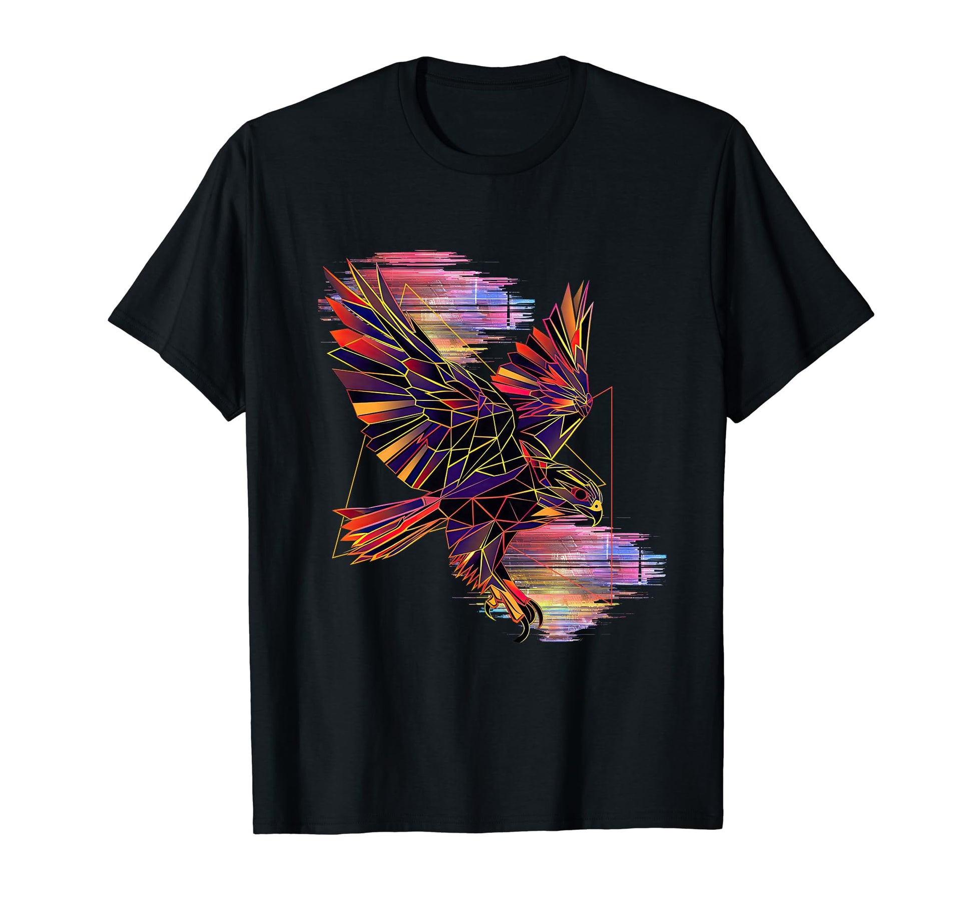 Falcon Geometric Bird Vaporwave Falconry T-Shirt - Trendy Graphic Men Women - T-Shirt, Sweatshirt, Hoodie