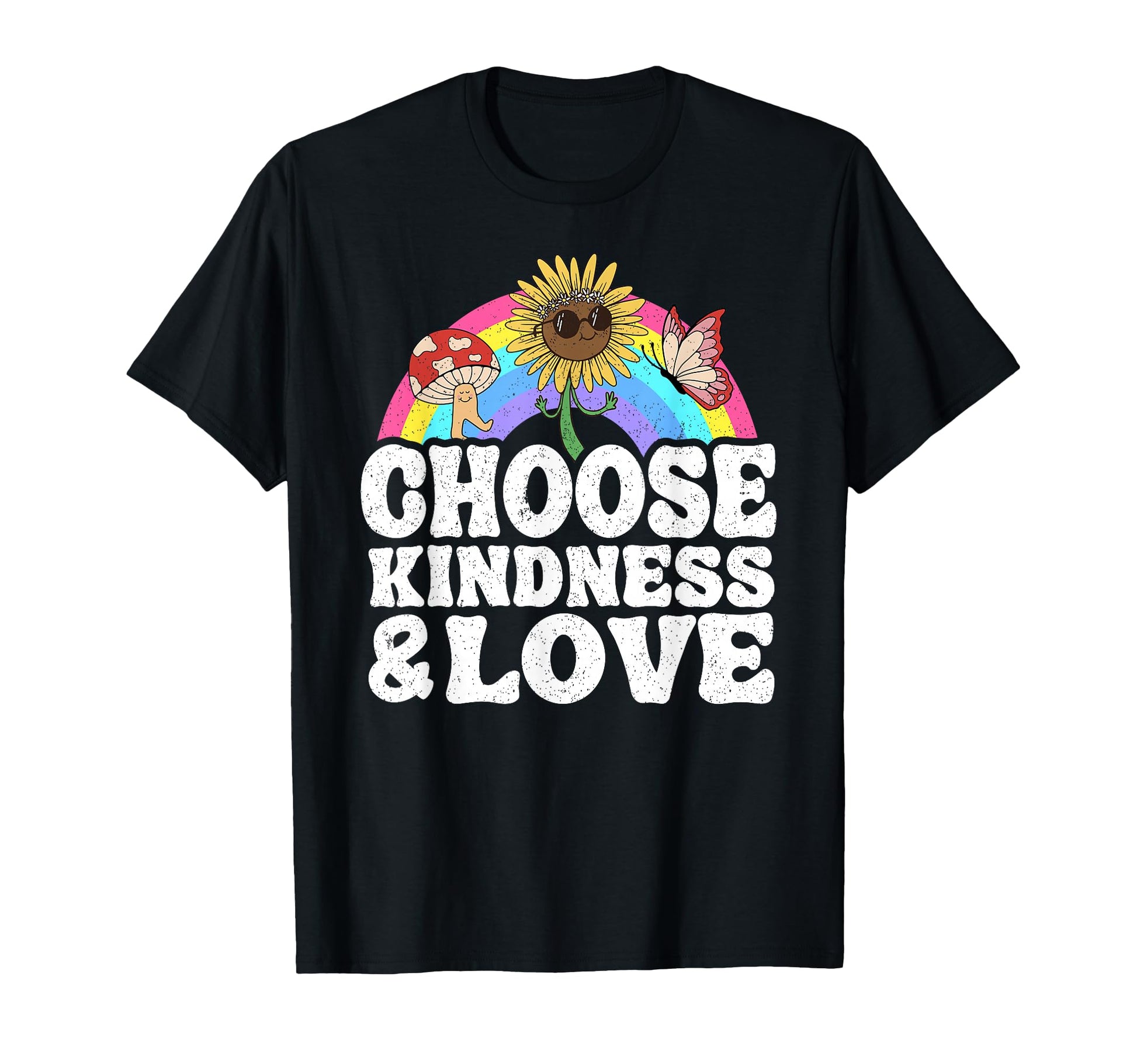 Anti Bullying Rainbow Peace Hippie T-Shirt - Custom Art Print Unisex - T-Shirt, Sweatshirt, Hoodie
