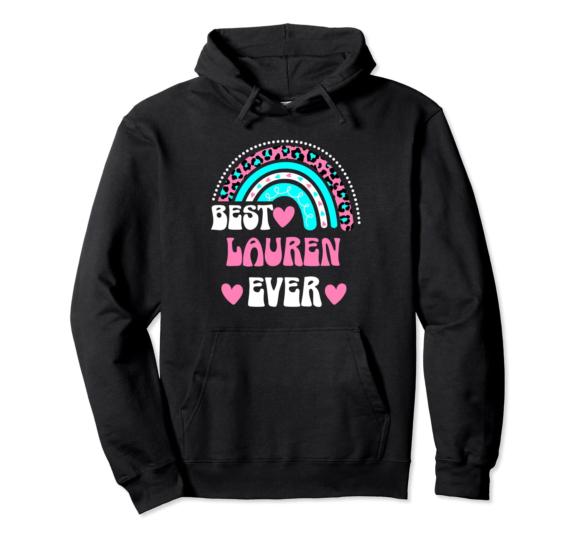 Best Lauren Ever Personal Name Leopard Hoodie - Minimalist Print Unisex - T-Shirt, Sweatshirt, Hoodie