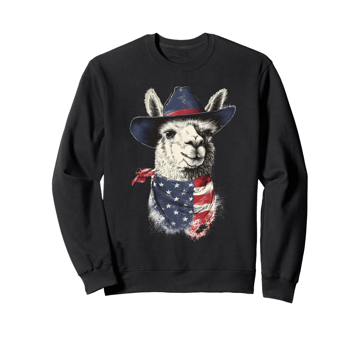 Country Cowboy Alpaca Llama Rodeo Sweatshirt - Aesthetic Graphic Men Women - T-Shirt, Sweatshirt, Hoodie