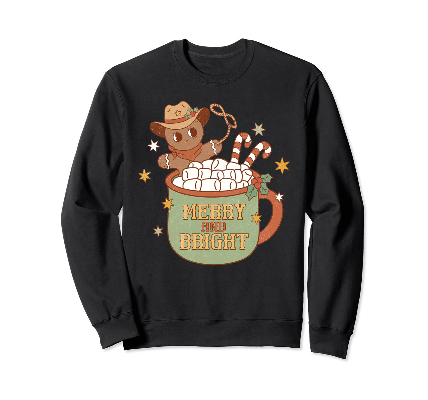 Howdy Western Merry Bright Sweatshirt - Streetwear Style Men Women - T-Shirt, Sweatshirt, Hoodie