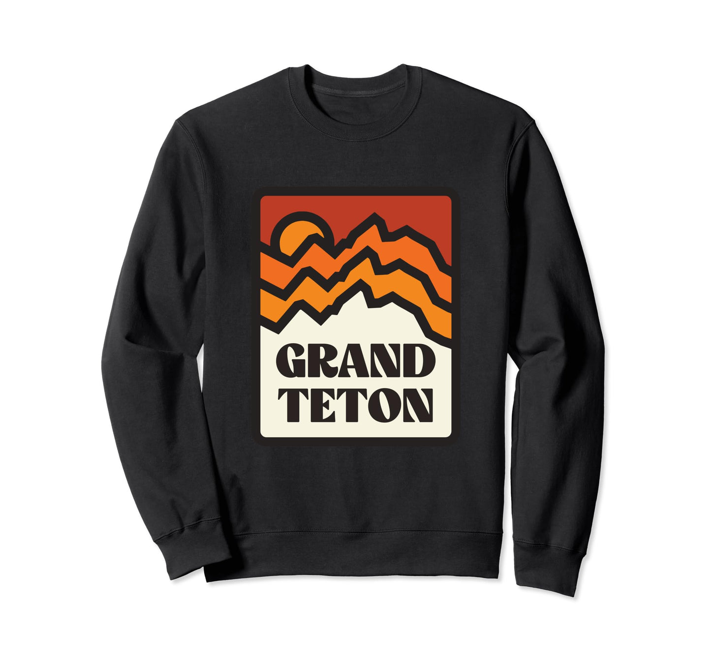 Grand Teton National Park Minimal Sweatshirt - Graphic Print Men Women - T-Shirt, Sweatshirt, Hoodie