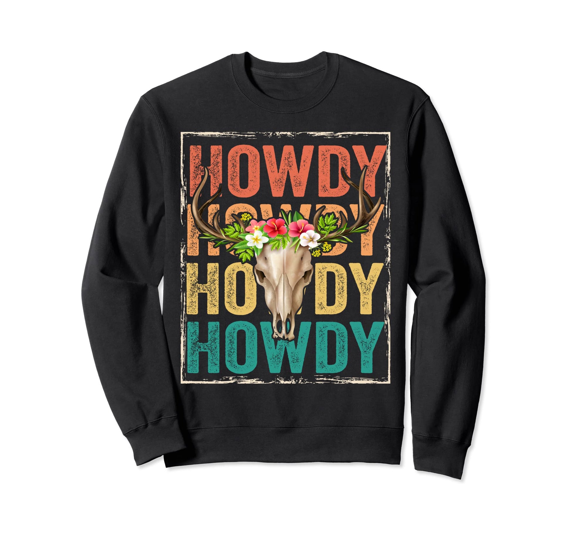 Cowgirl Rodeo Distressed Western Barn Sweatshirt - Minimalist Print Unisex - T-Shirt, Sweatshirt, Hoodie