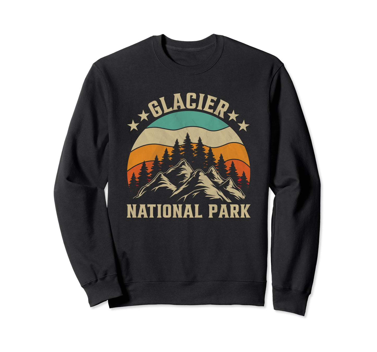 Glacier National Park Sweatshirt - Fun Novelty Design Unisex - T-Shirt, Sweatshirt, Hoodie