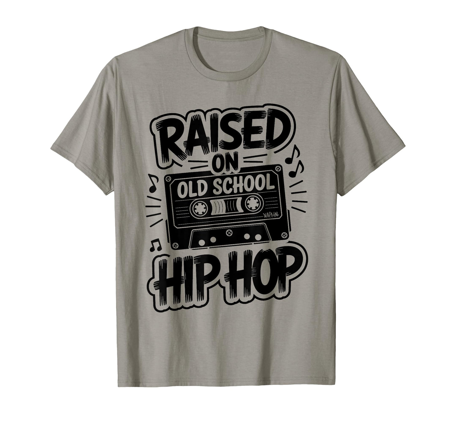 Raised Old School Hip Hop Cassette Rap T-Shirt - Minimalist Print Men Women - T-Shirt, Sweatshirt, Hoodie