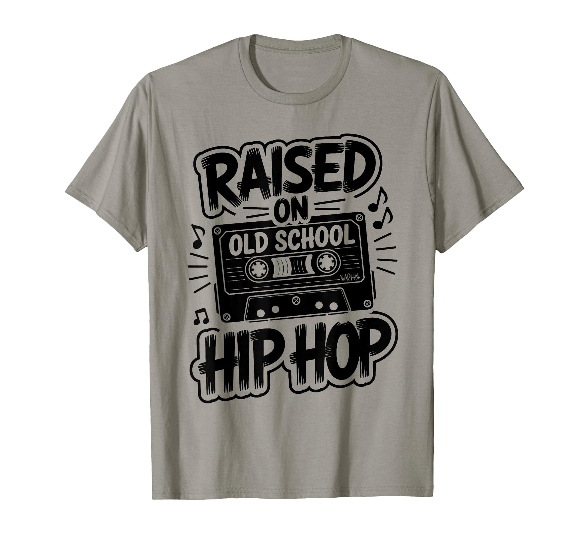 Raised Old School Hip Hop Cassette Rap T-Shirt - Minimalist Print Men Women - T-Shirt, Sweatshirt, Hoodie