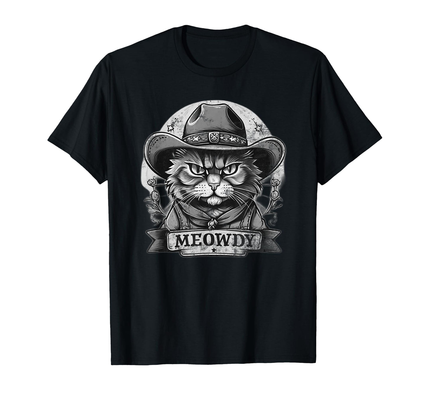 Meowdy Funny Cats Country Music Cat T-Shirt - Graphic Print Men Women - T-Shirt, Sweatshirt, Hoodie