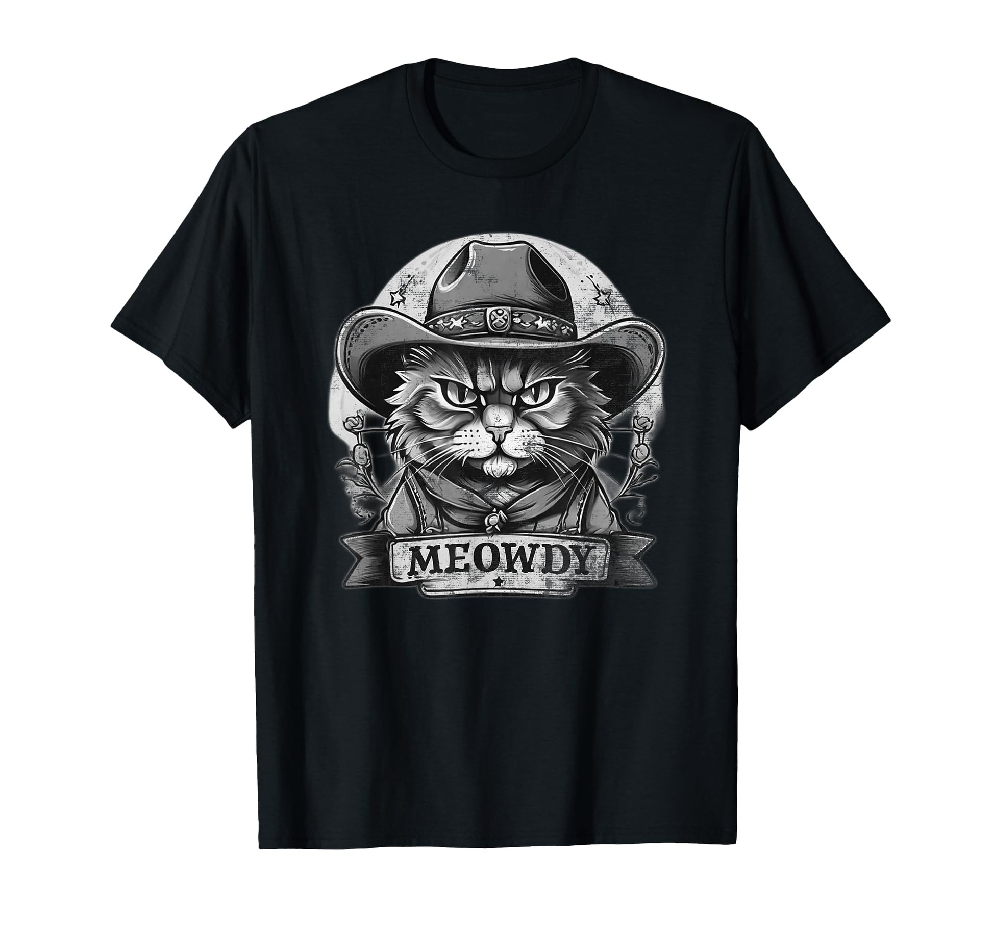 Meowdy Funny Cats Country Music Cat T-Shirt - Graphic Print Men Women - T-Shirt, Sweatshirt, Hoodie
