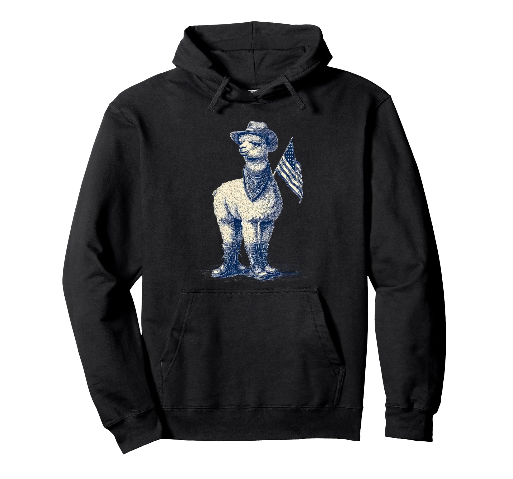 Alpaca Cowboy Rodeo Cowgirl Western Hoodie - Fun Novelty Design Unisex - T-Shirt, Sweatshirt, Hoodie