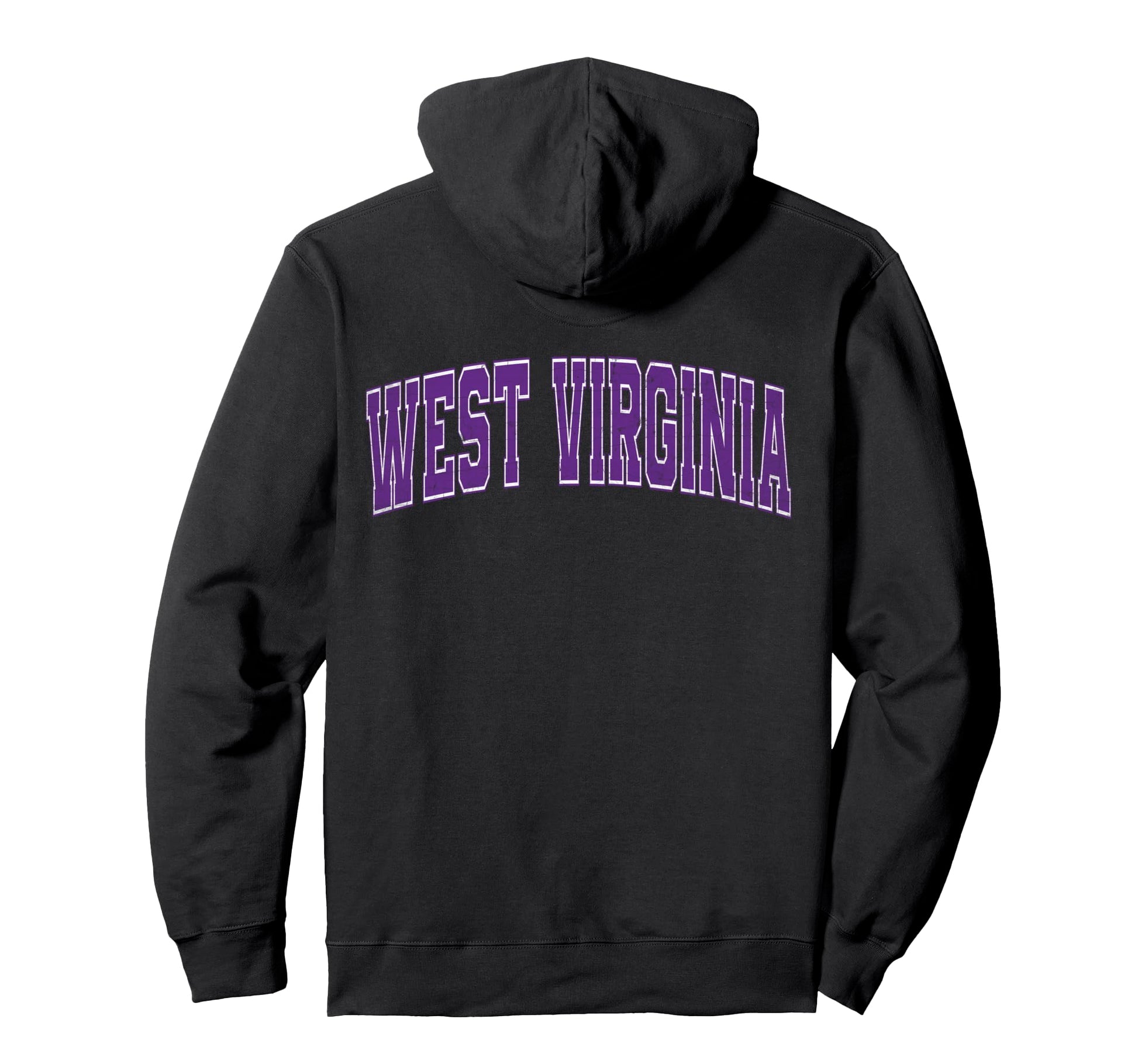 West Virginia Purple Text Hoodie - Graphic Print Men Women - T-Shirt, Sweatshirt, Hoodie