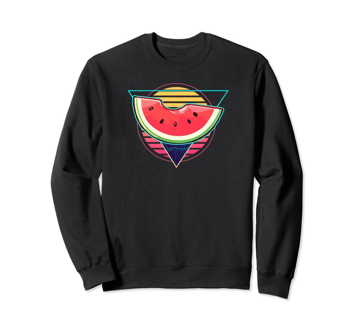 Futuristic Watermelon Vaporwave Sweatshirt - Novelty Apparel for Adults - T-Shirt, Sweatshirt, Hoodie