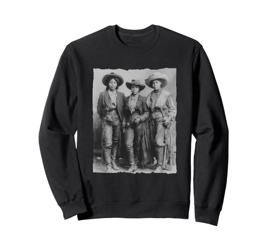 Black Cowgirls Western History Sweatshirt - Streetwear Style Unisex - T-Shirt, Sweatshirt, Hoodie
