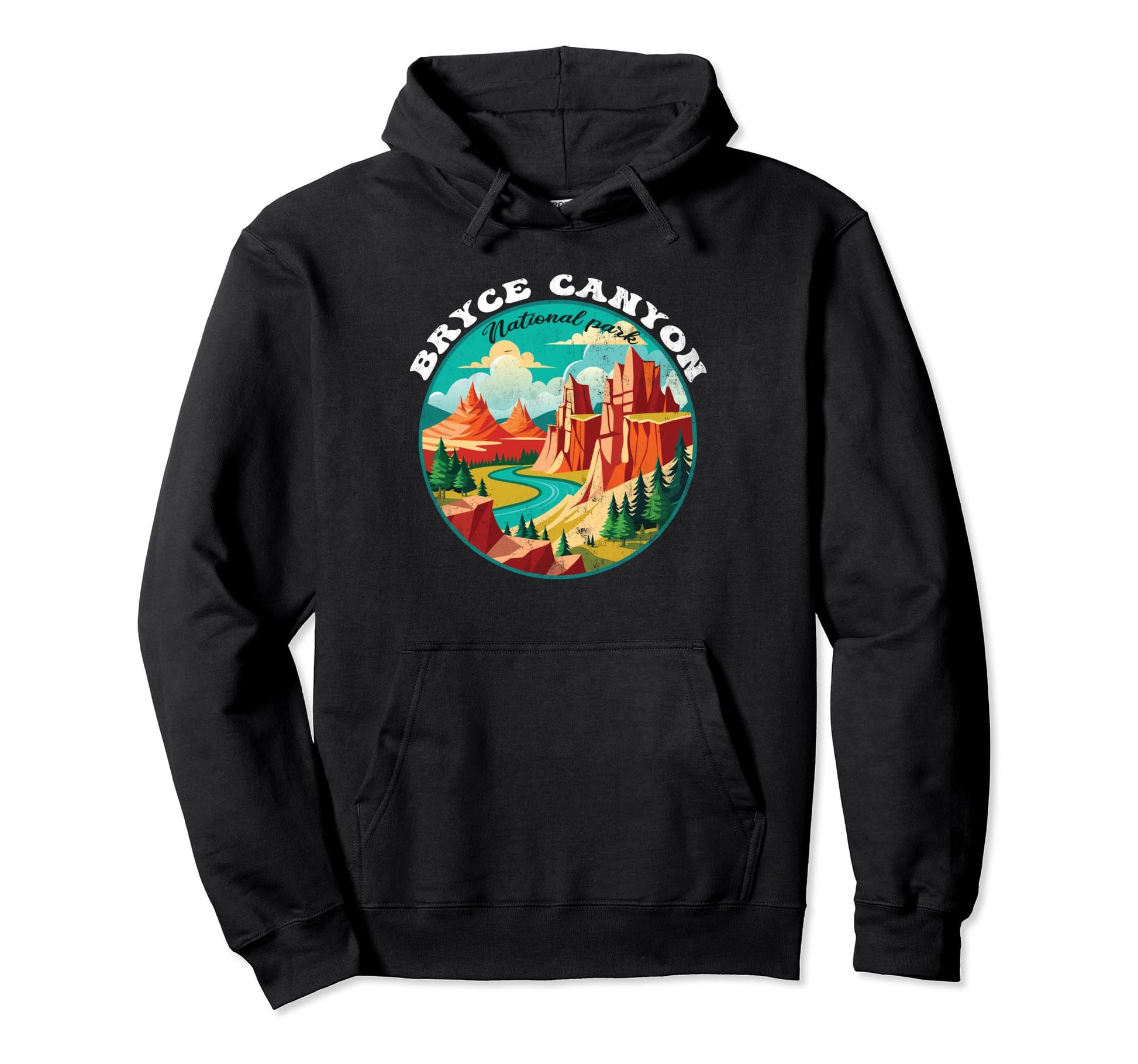 Bryce Canyon National Park Utah Hiking Hoodie - Minimalist Print Men Women - T-Shirt, Sweatshirt, Hoodie