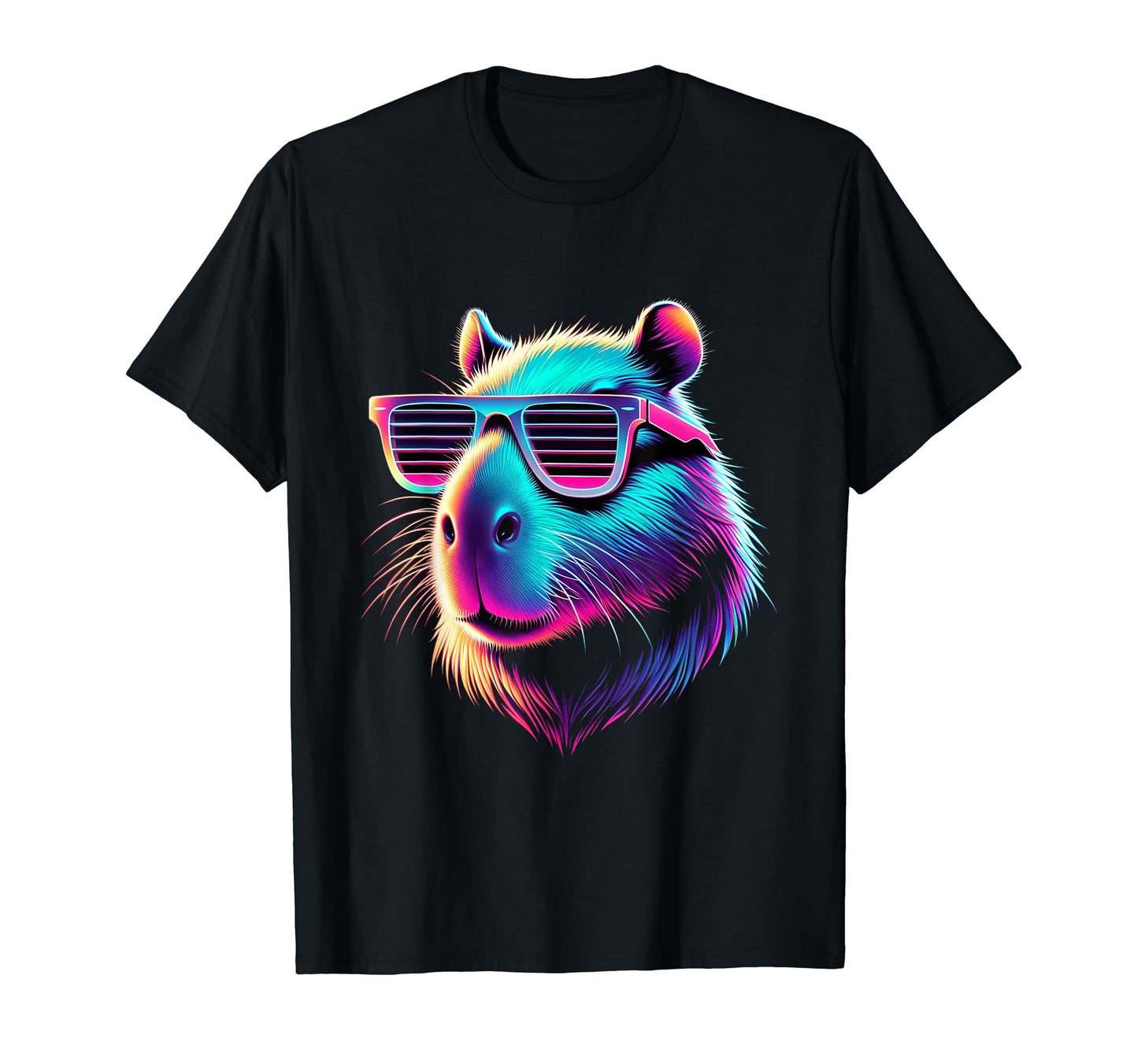 Funny Capybara Vaporwave Aesthetic T-Shirt - Casual Everyday Wear Unisex - T-Shirt, Sweatshirt, Hoodie