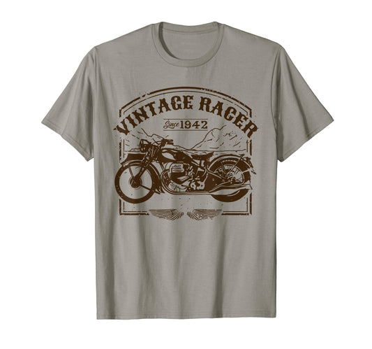 1942 Birthday Motorcycle Racer Bday T-Shirt - Novelty Apparel Men Women - T-Shirt, Sweatshirt, Hoodie